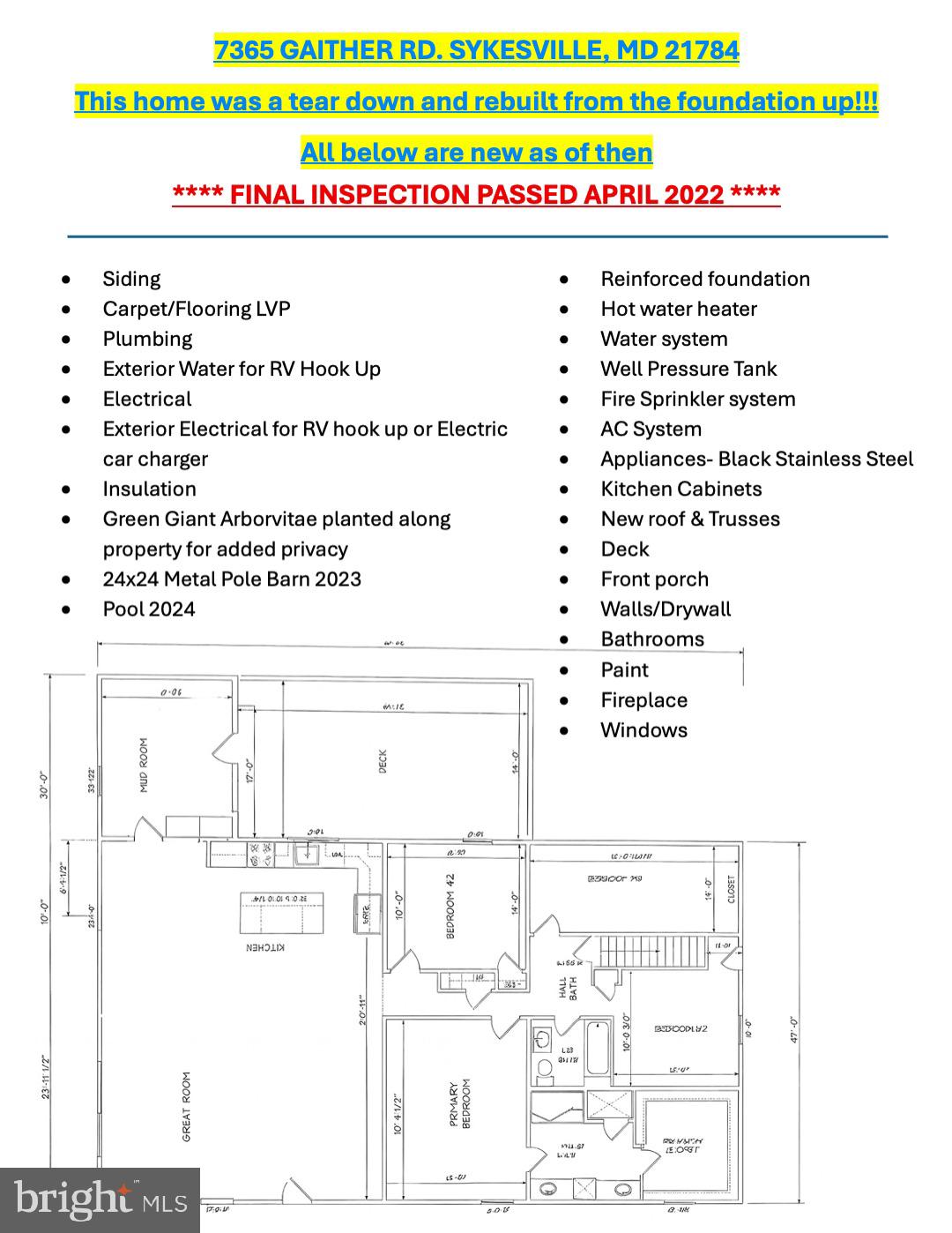 Sykesville, Maryland, 21784, United States, 4 Bedrooms Bedrooms, ,2 BathroomsBathrooms,Residential,For Sale,1977804