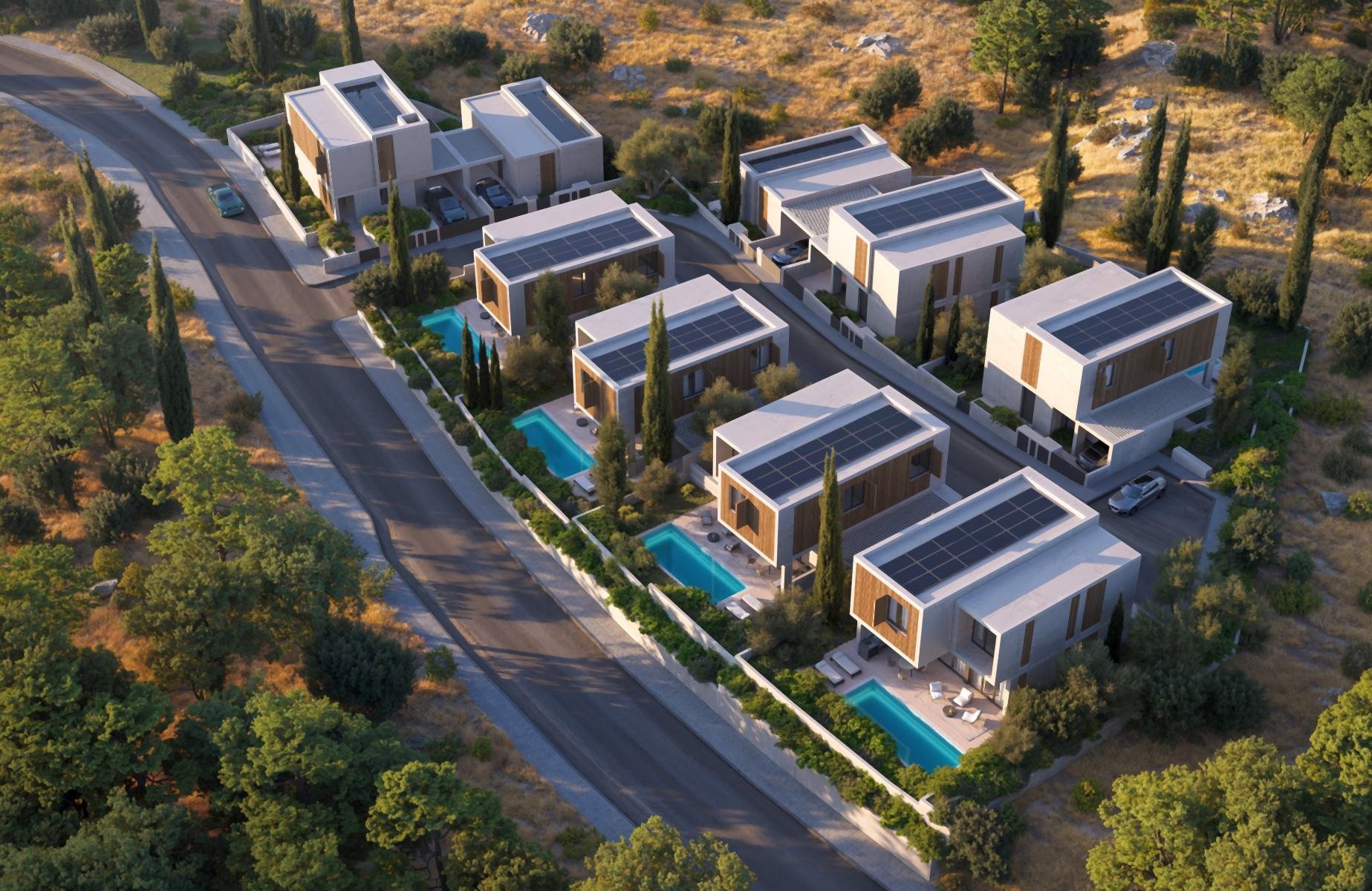  Three-Bedroom Villa with Pool in the Hills of Agios Tychonas, Limassol - 物件實景