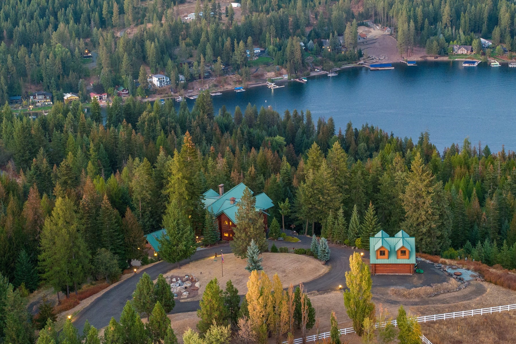  Log Estate overlooking Lake Coeur d