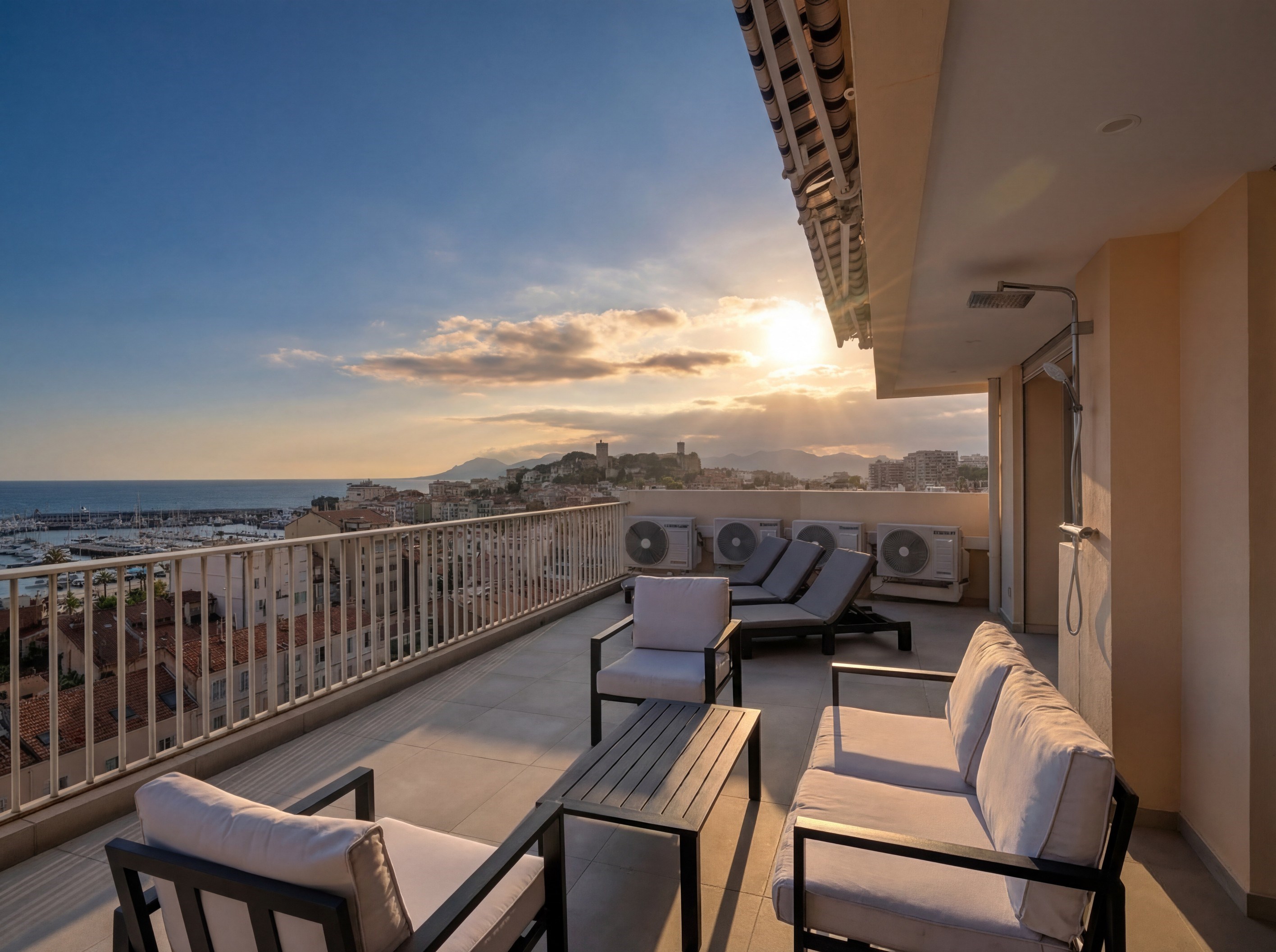  Cannes Forville top floor apartment with 40 sqm terrace panoramic sea views nea… - 物件實景