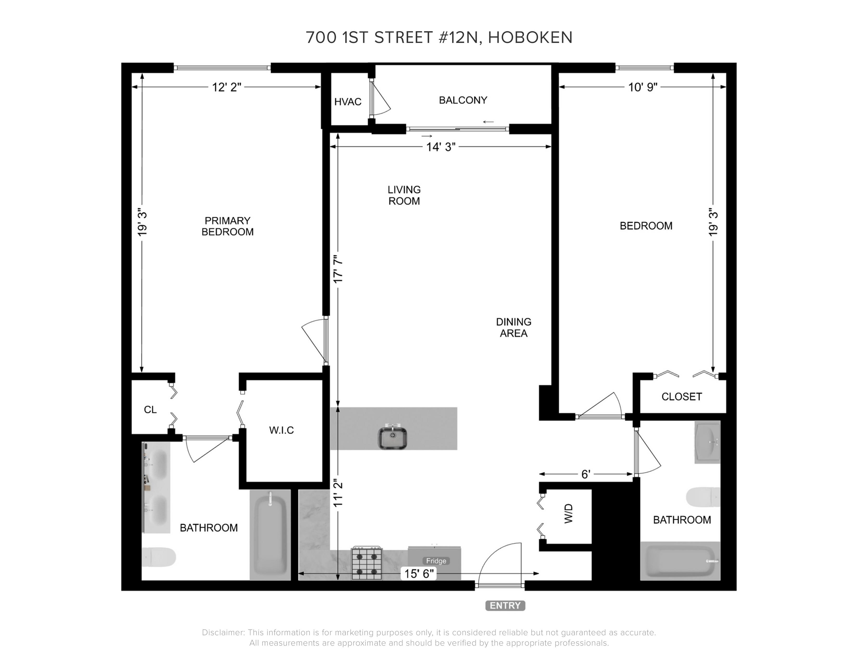 Hoboken, New Jersey, 07030, United States, 2 Bedrooms Bedrooms, ,2 BathroomsBathrooms,Residential,For Sale,1941691