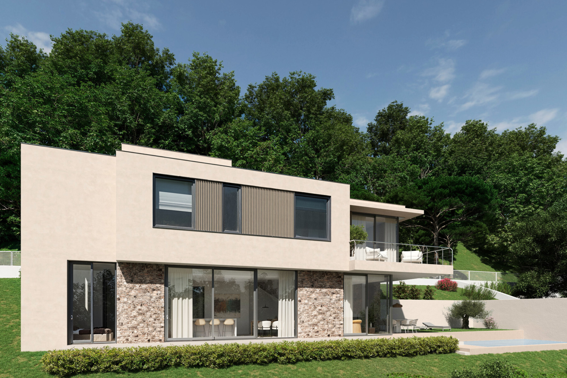  Newly built house with beautiful panoramic views of the mountains in Begur - 物件實景
