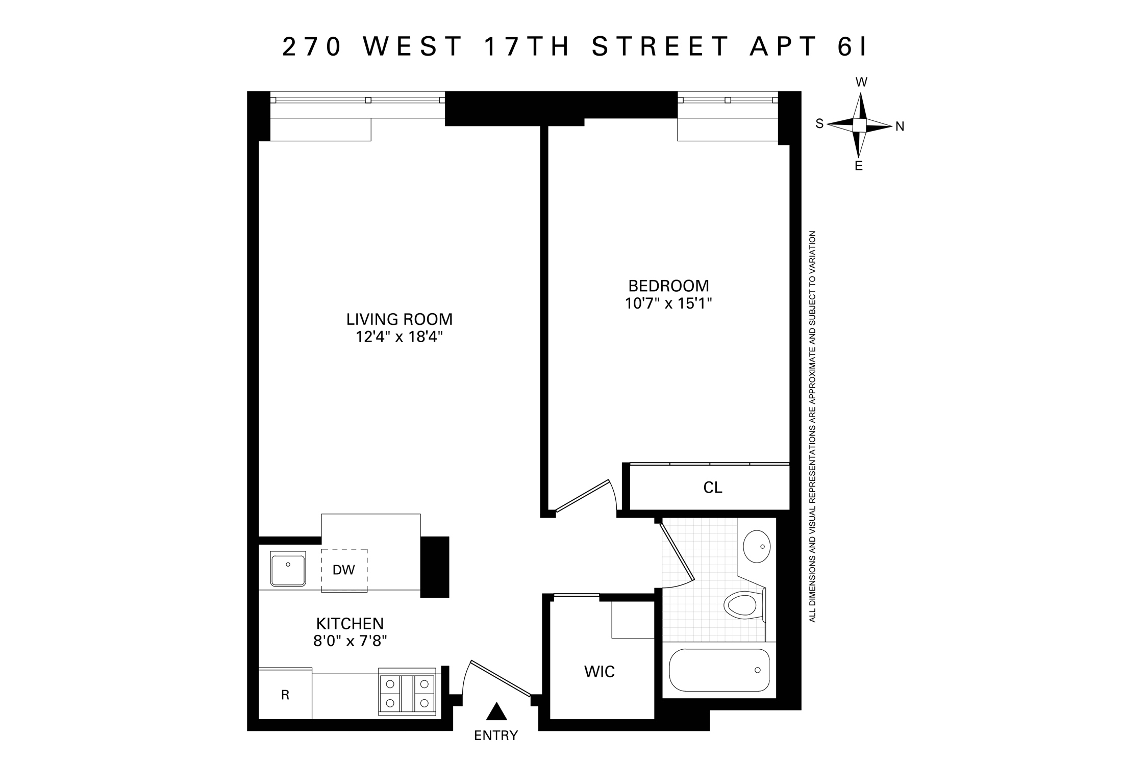  270 West 17th Street, 6I - 物件實景