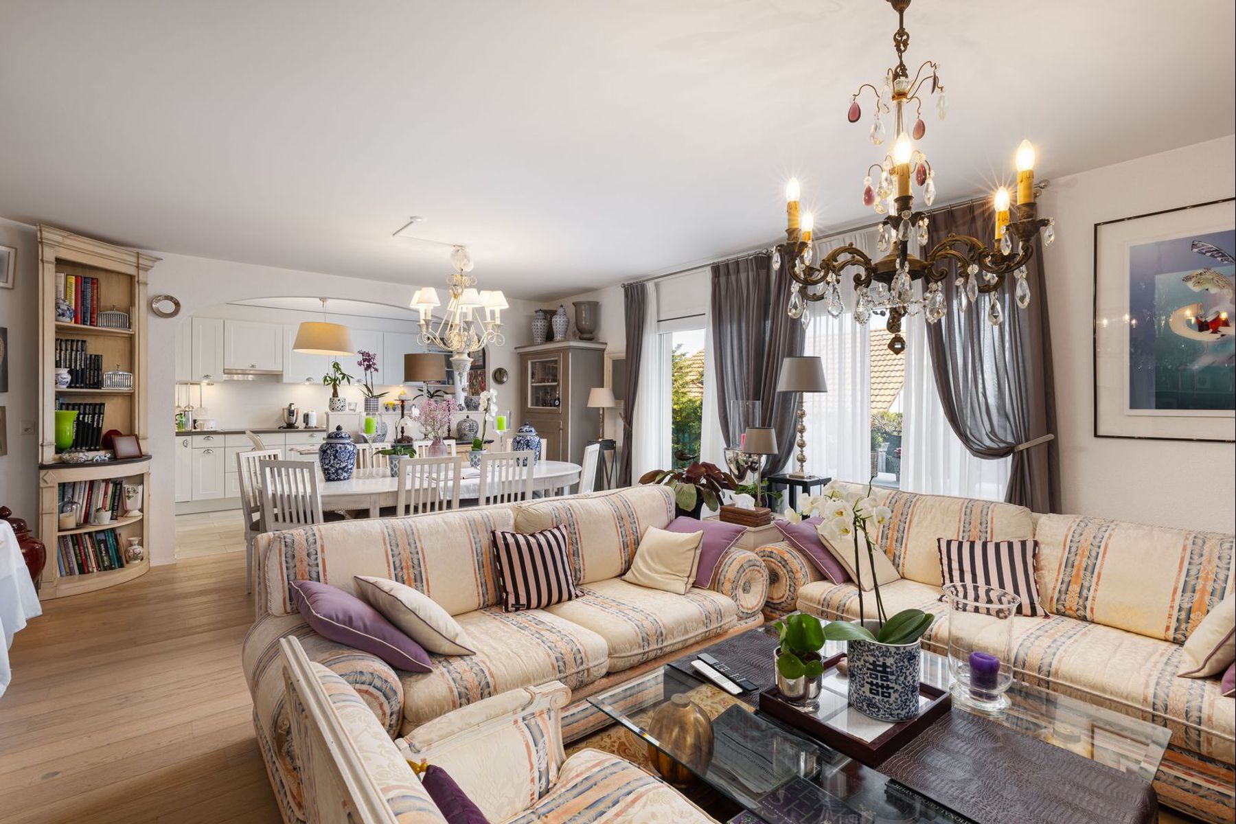  Superb apartment with large garden and terrace overlooking the lake and the Alps - 物件實景