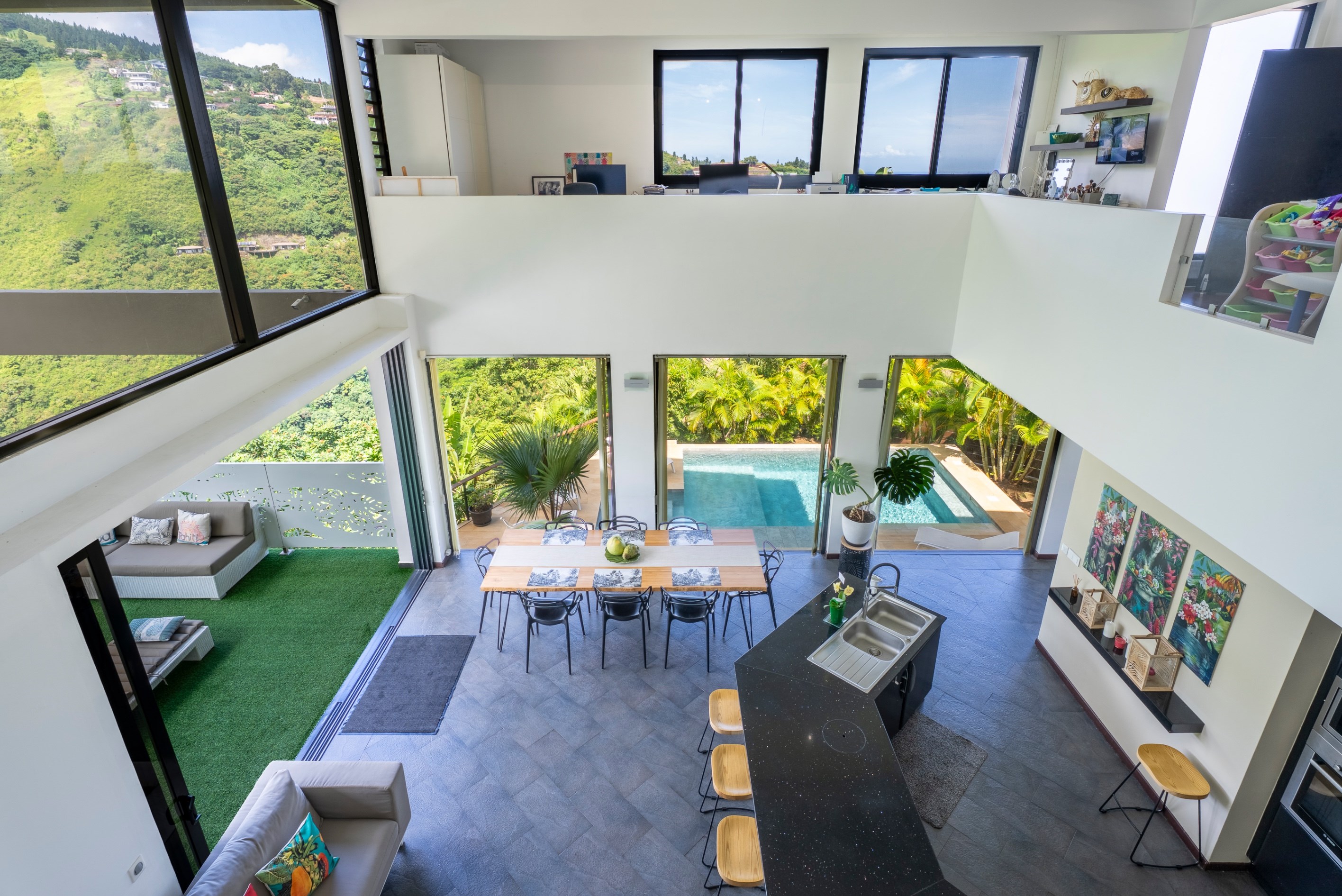  Tahiti - Punaauia - Architect-designed villa with unique panorama and independe… - 物件實景