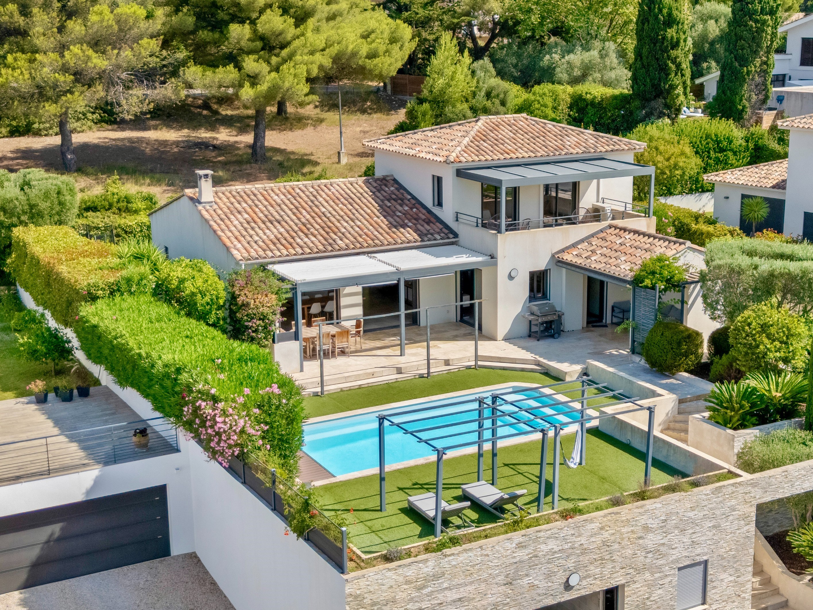  Sanary-sur-Mer, Beaucours – Villa with Swimming Pool and Sea Glimpse, Beach Wit… - 物件實景