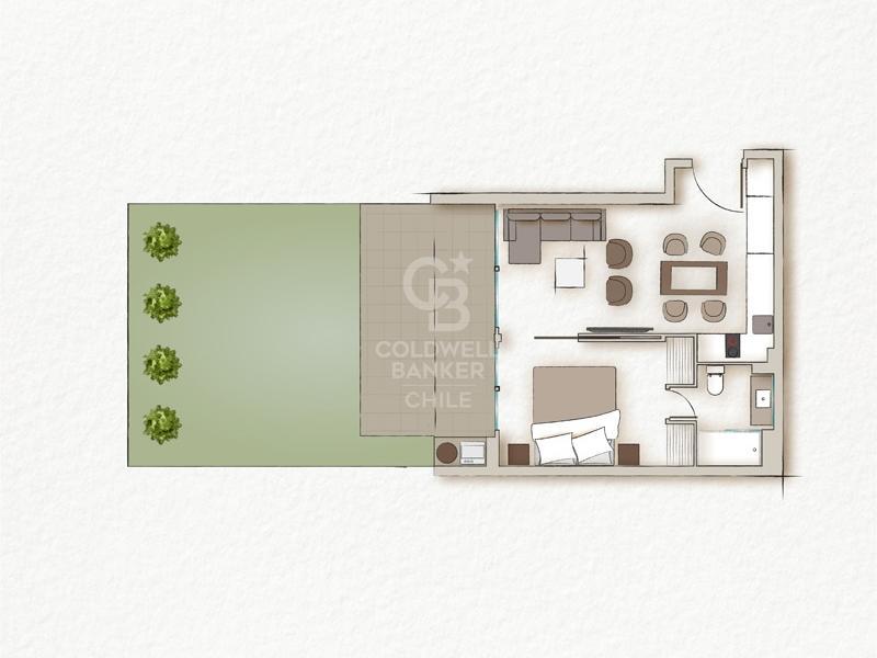 Las Condes, Chile, 1 Bedroom Bedrooms, ,1 BathroomBathrooms,Residential,For Sale,1708550