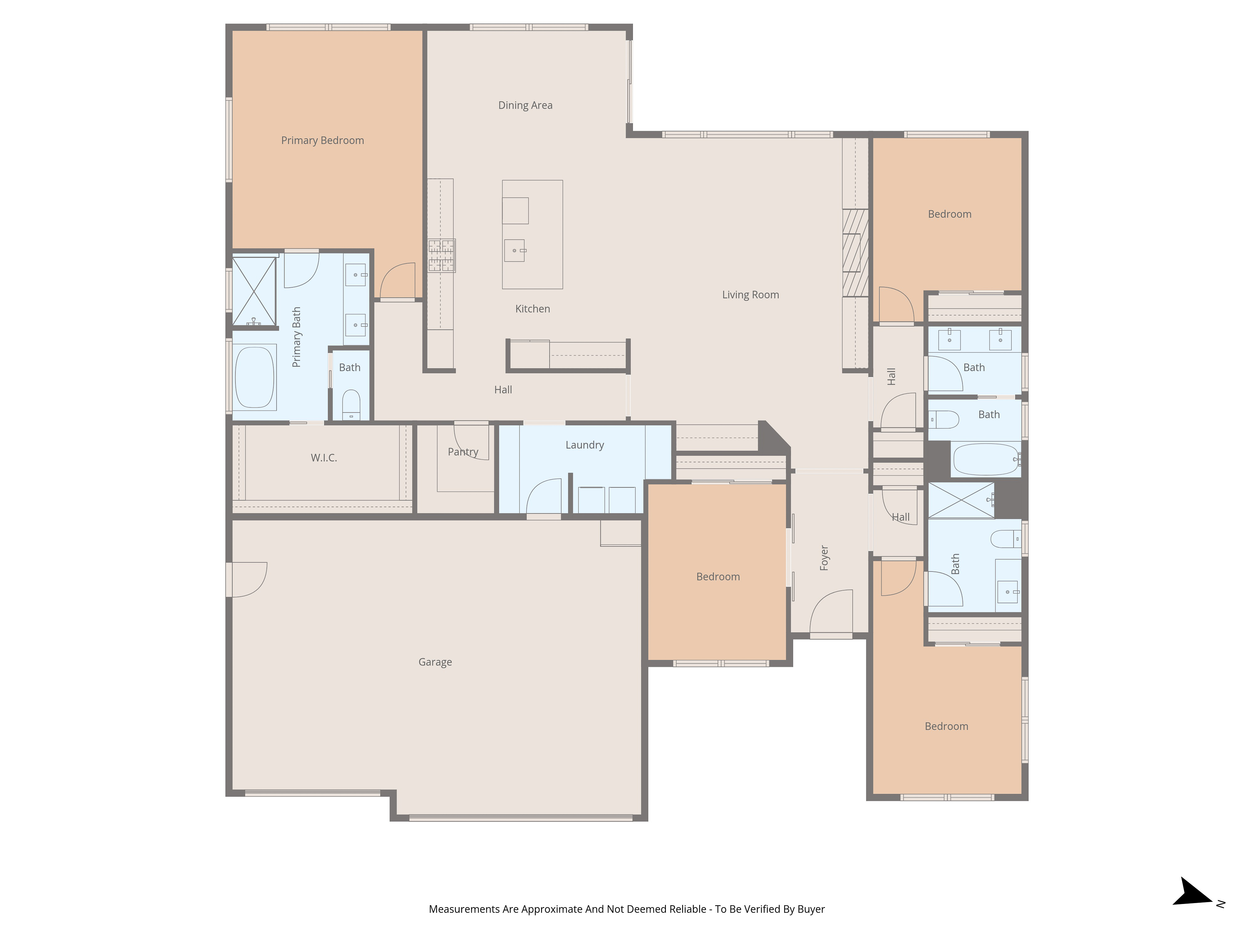  Coffered Ceilings, 2020 Build, One Level - 物件實景