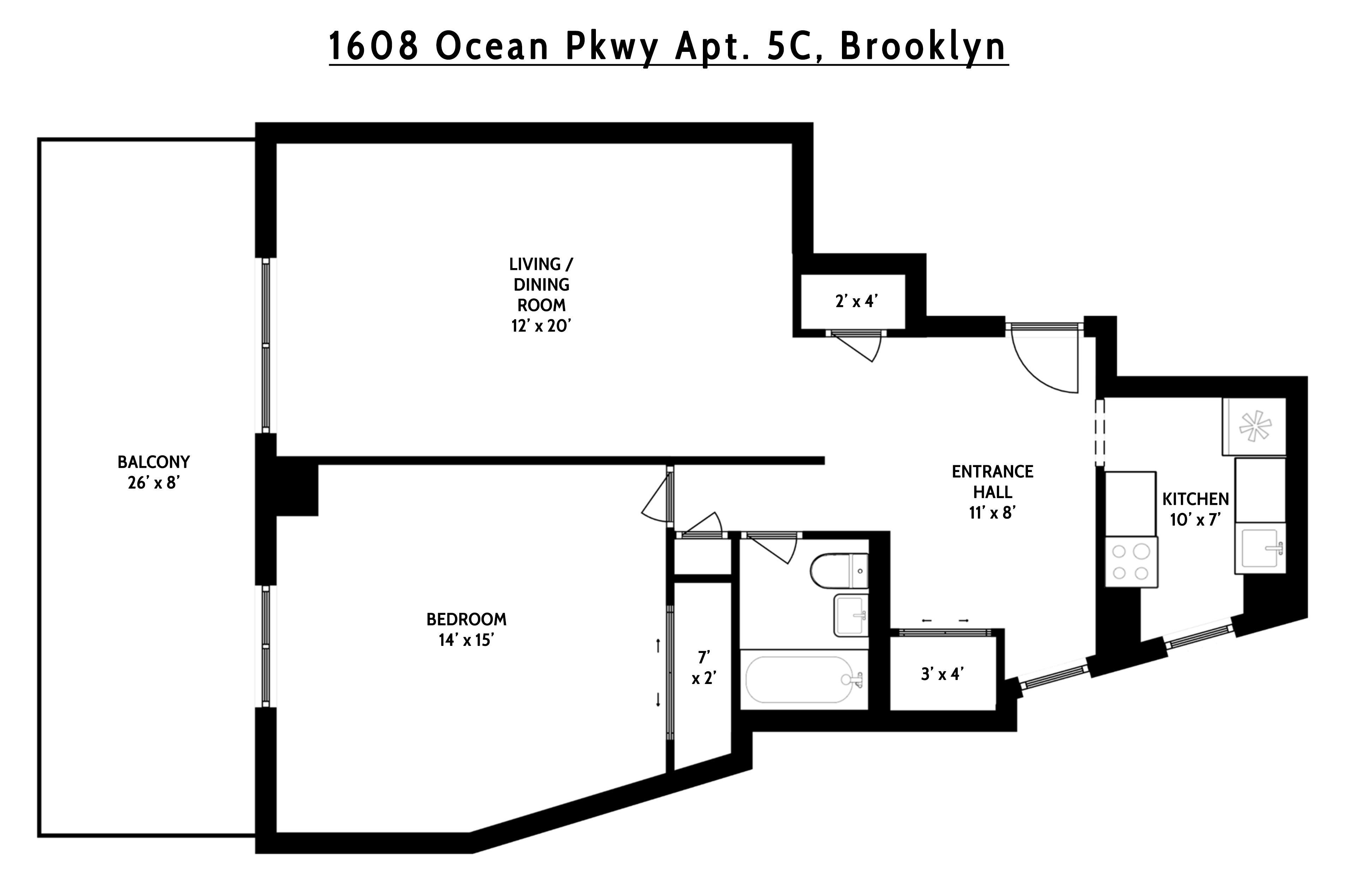 1608 Ocean Parkway #2C, Brooklyn, NY, 11223 - 物件實景