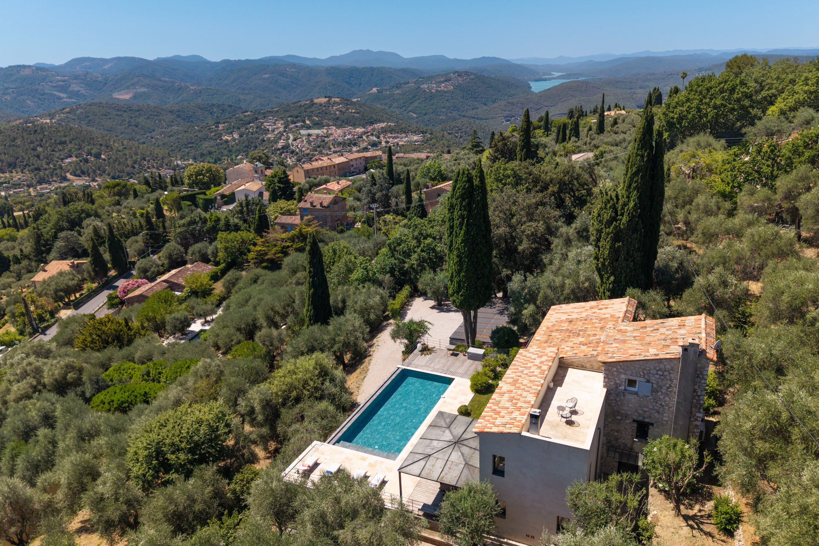  Le Tignet, renovated villa for sale with panoramic sea views, infinity pool and… - 物件實景