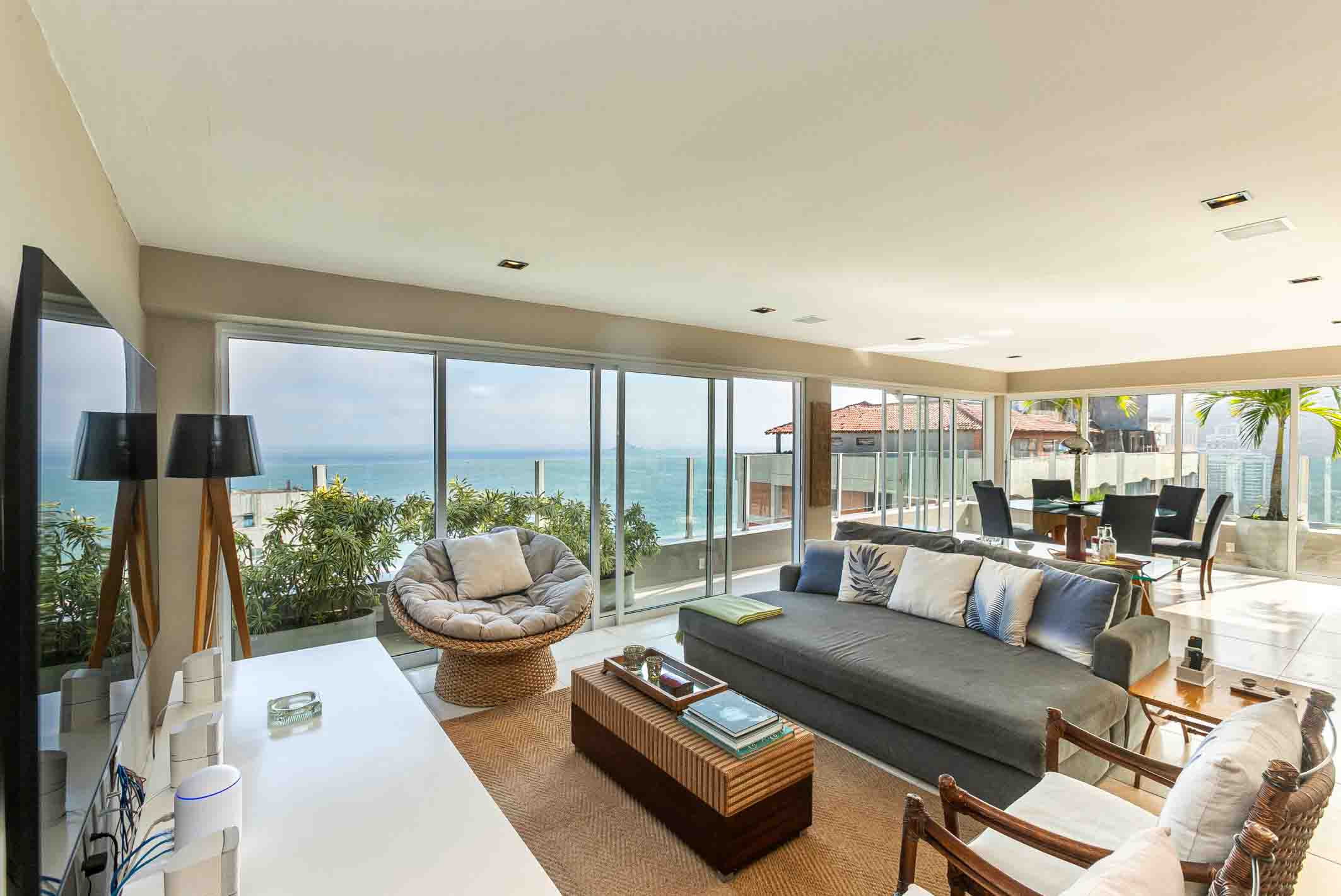  Duplex penthouse with ocean views in São Conrado - 物件實景