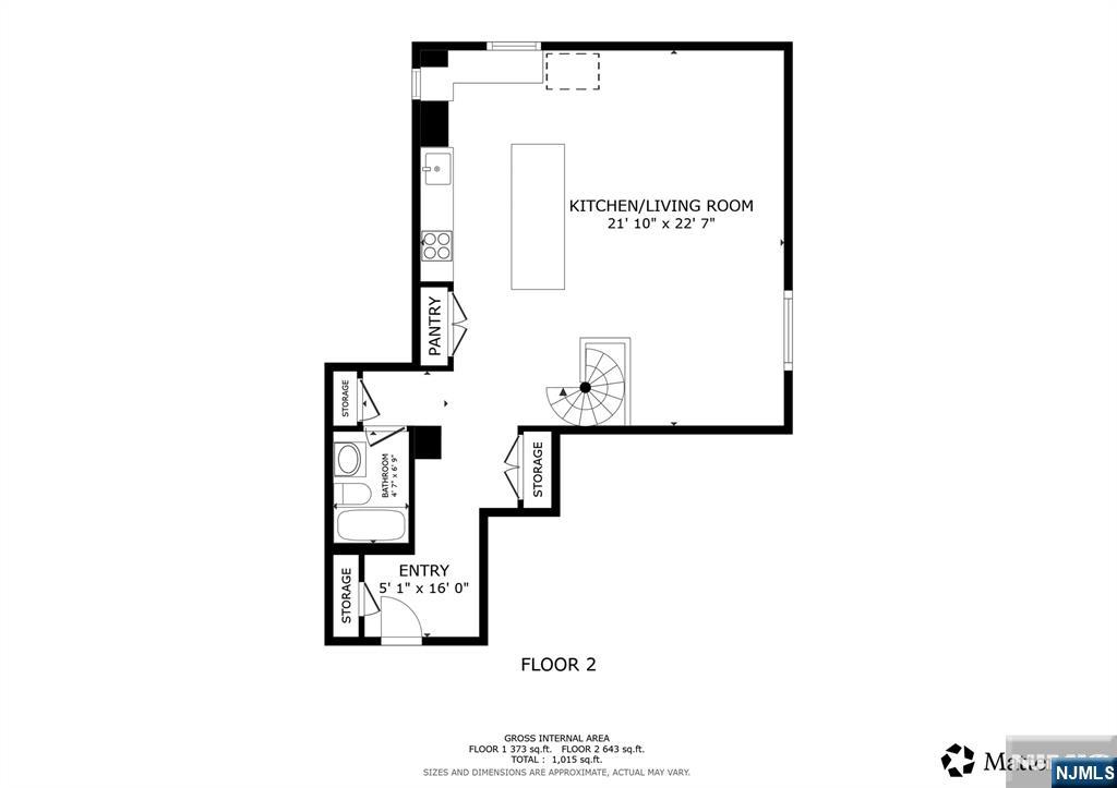 Jersey City, New Jersey, 07302, United States, 1 Bedroom Bedrooms, ,2 BathroomsBathrooms,Residential,For Sale,1950964