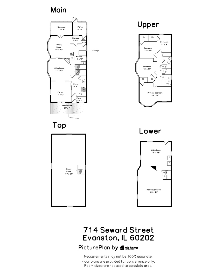 Evanston, Illinois, 60202, United States, 4 Bedrooms Bedrooms, ,1 BathroomBathrooms,Residential,For Sale,1903788