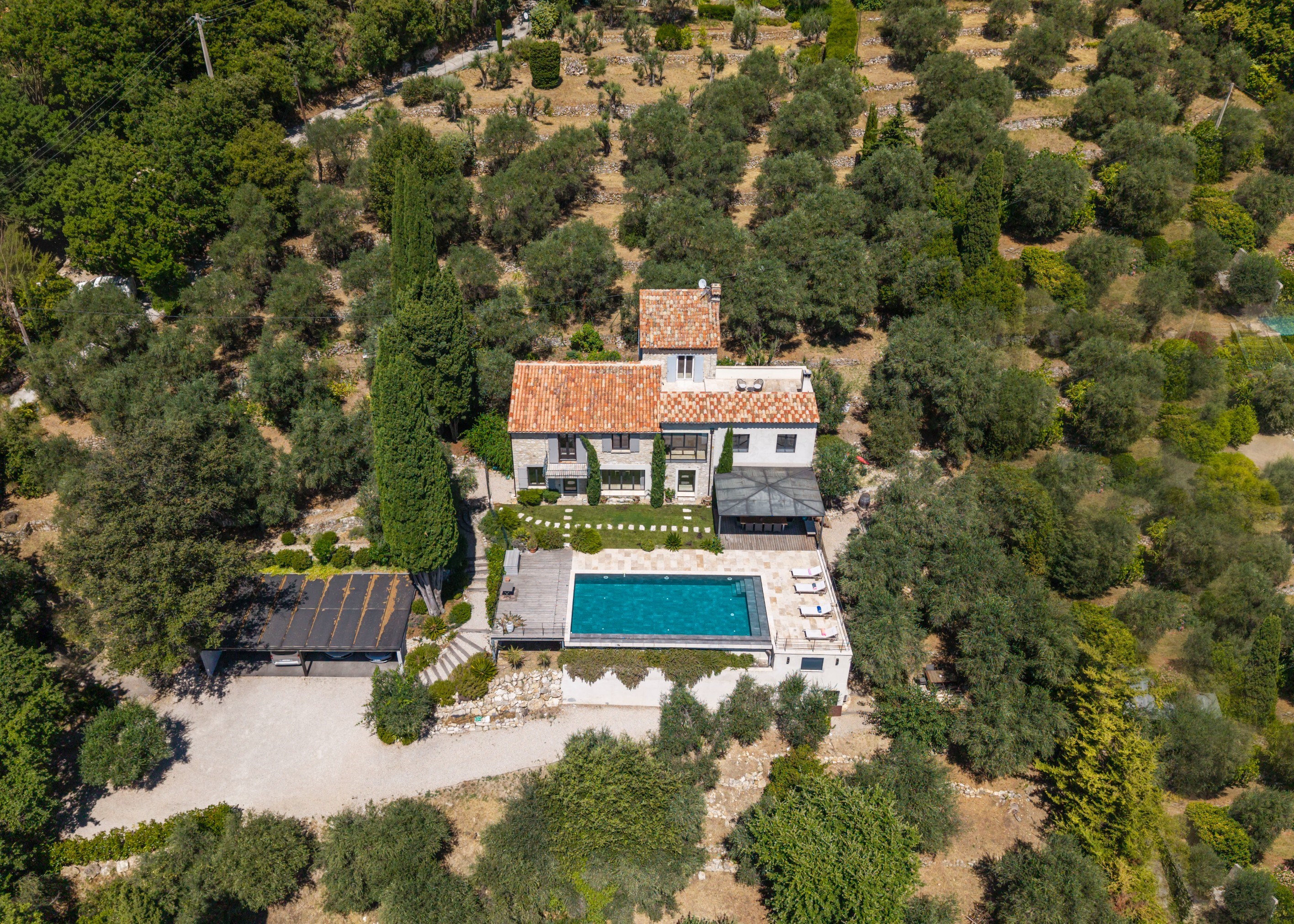 Le Tignet, renovated villa for sale with panoramic sea views, infinity pool and… - 物件實景