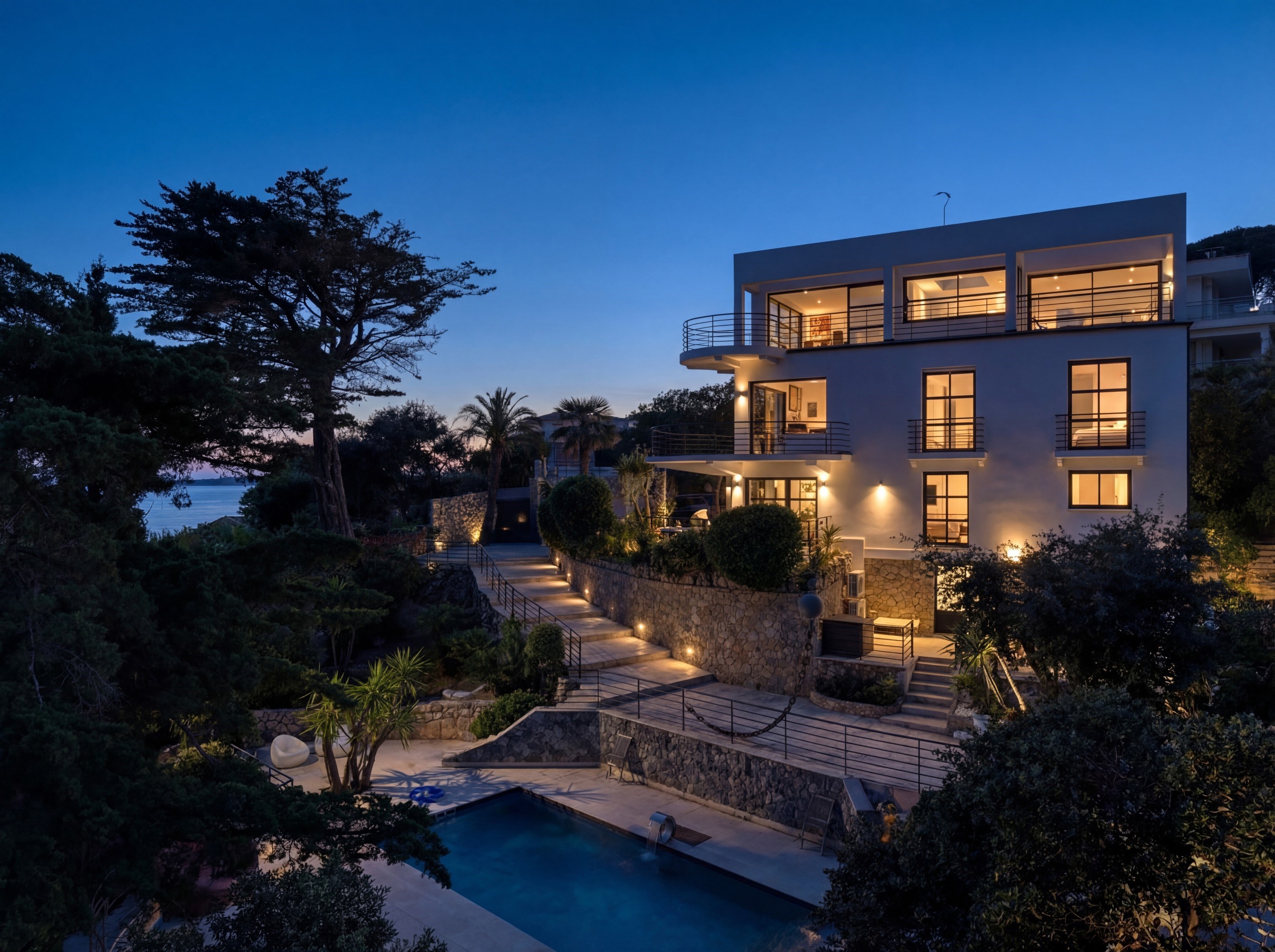  Cannes Californie villa 300 sqm sea view Cap d’Antibes 6 bedroom pool guest apa… - 物件實景