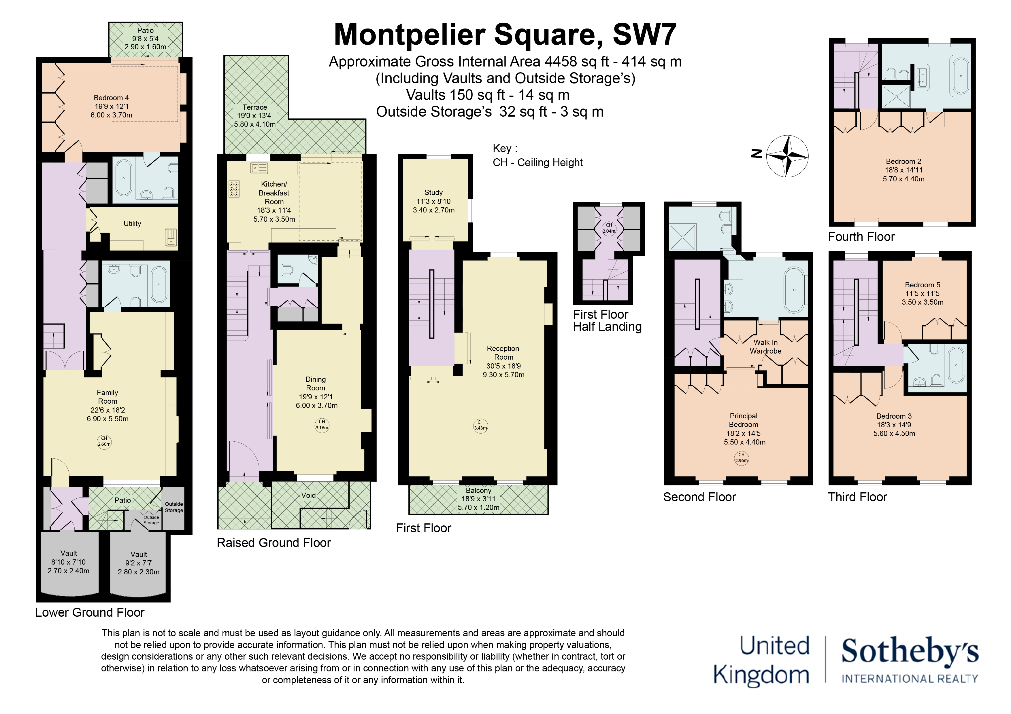  Grade II-Listed Townhouse on Montpelier Square with Terrace and Garden Views - 物件實景
