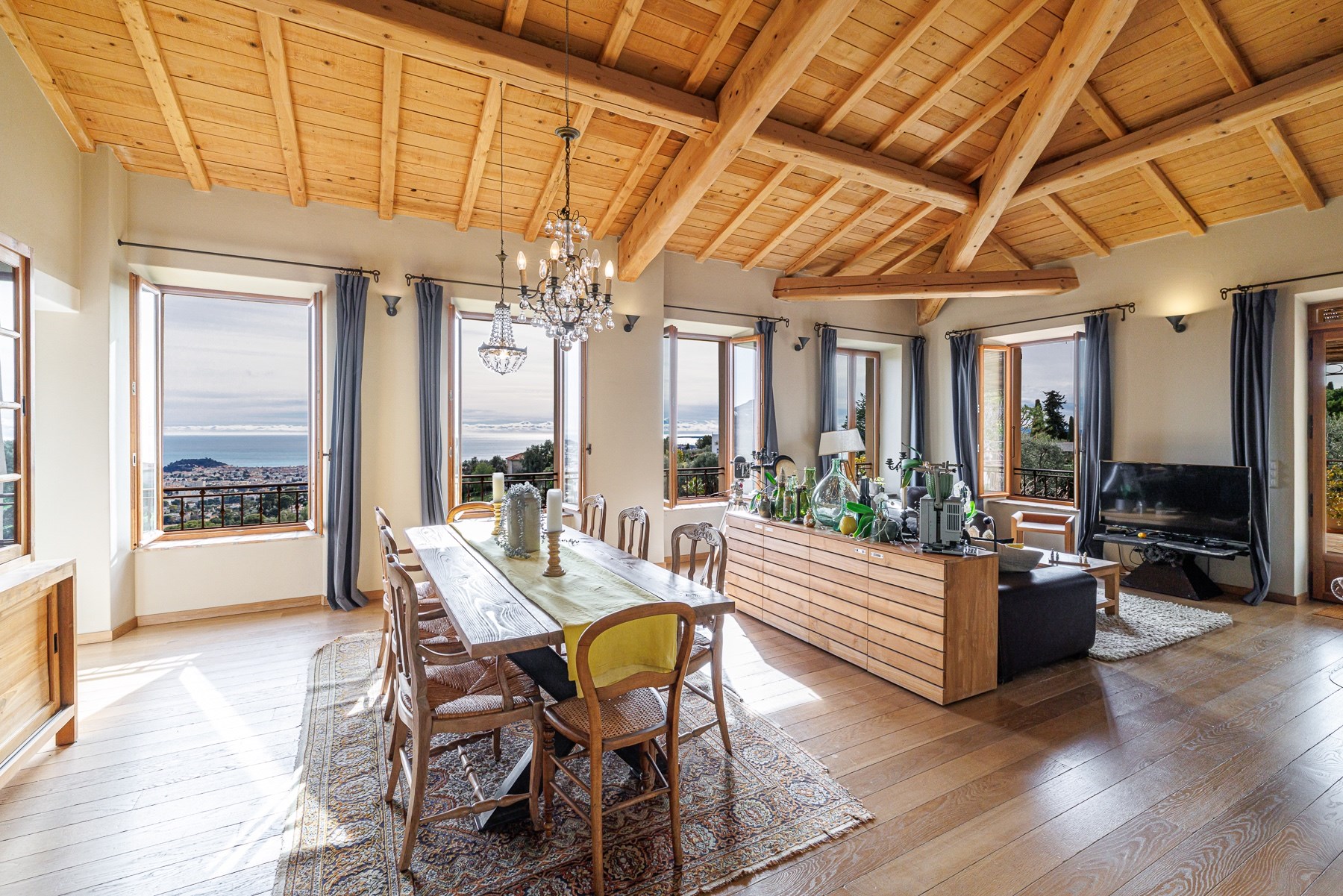  Renovated niçoise bastide with pool for sale in Gairaut, Nice: panoramic sea vi… - 物件實景