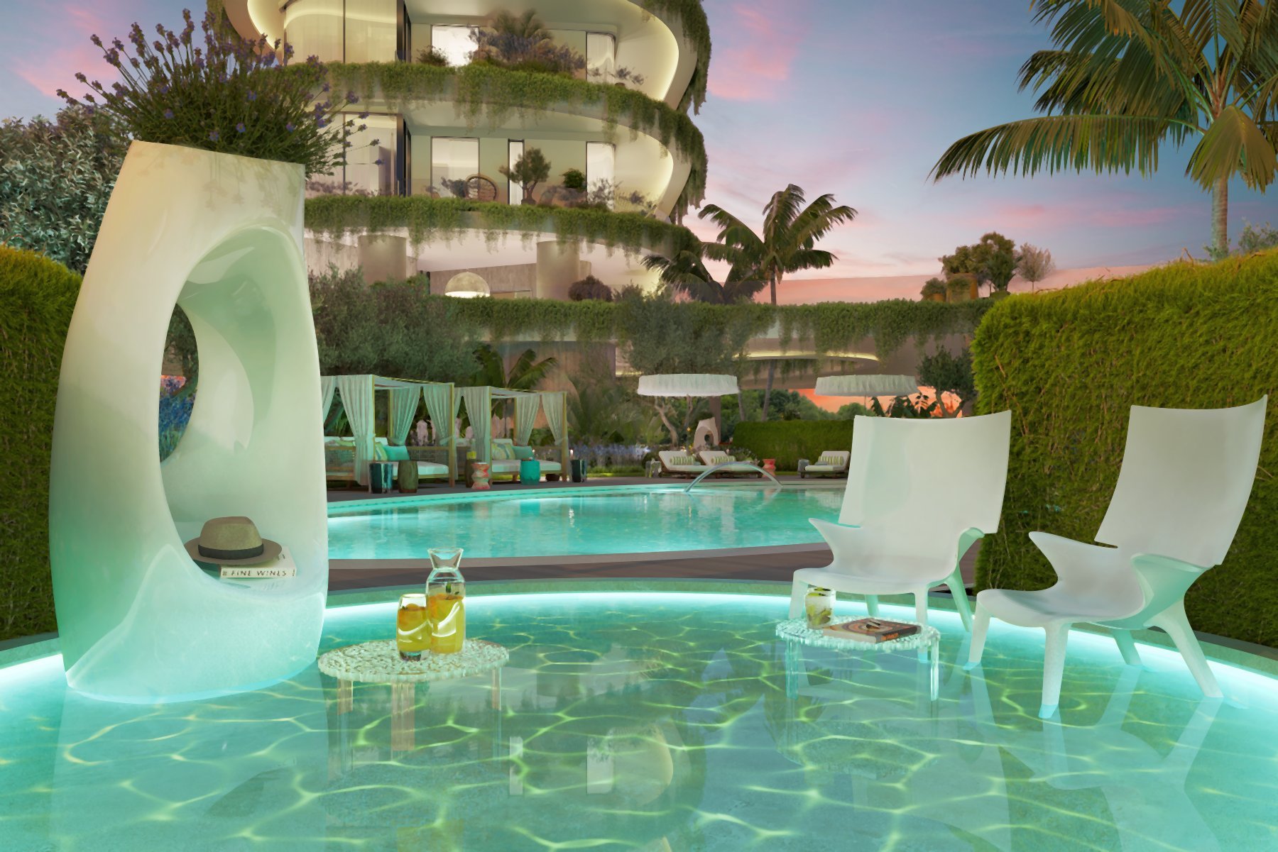  Beachfront One -Bedroom Apartment in a Philippe Starck Resort, Pyrgos, Limassol - 物件實景