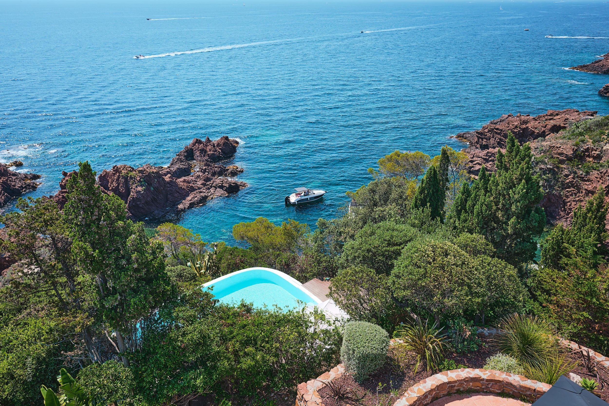  Prestigious villa in Théoule-sur-Mer with panoramic sea views and direct access… - 物件實景