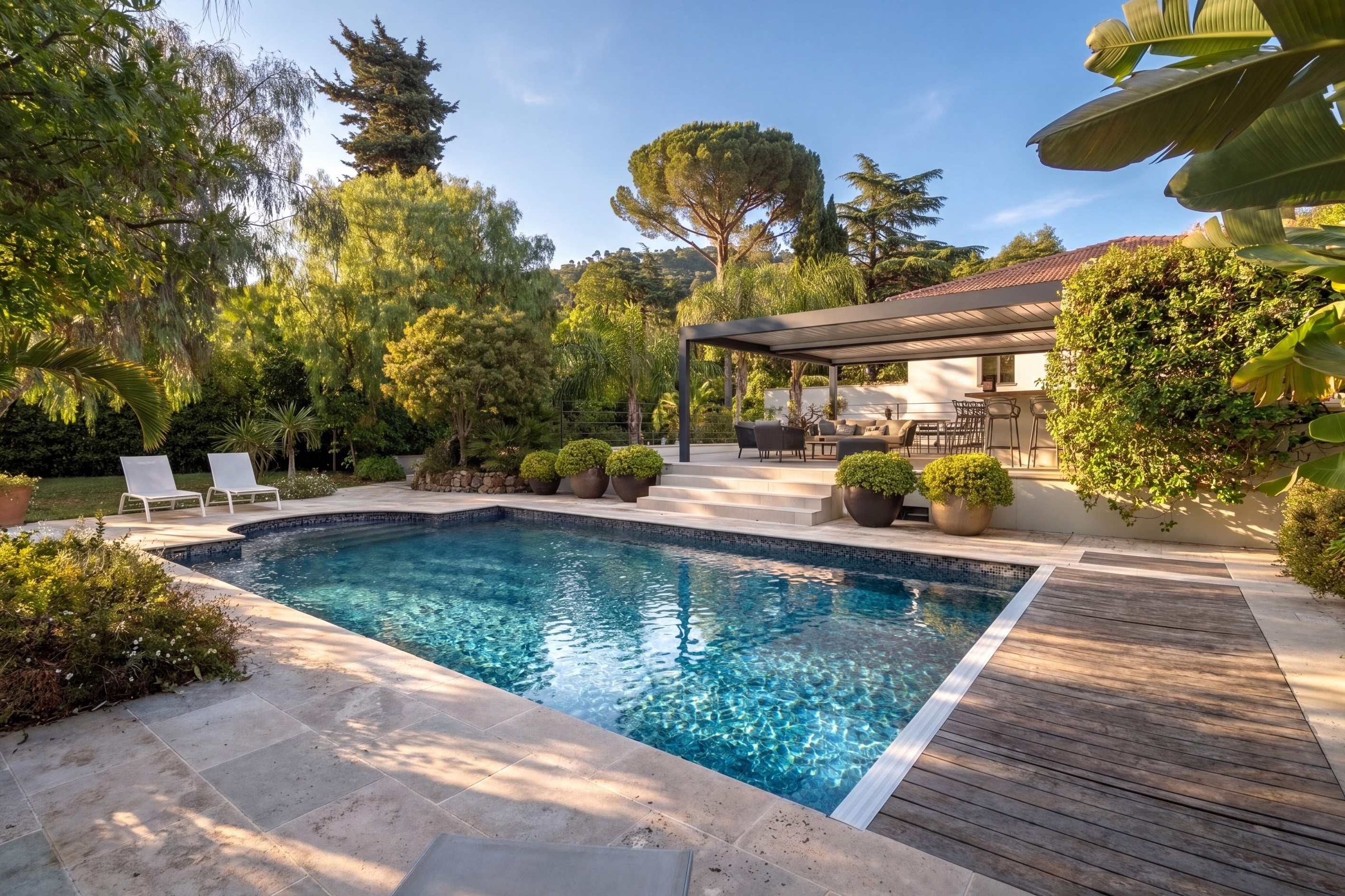  Cannes Californie contemporary villa with heated pool and landscaped garden - 物件實景