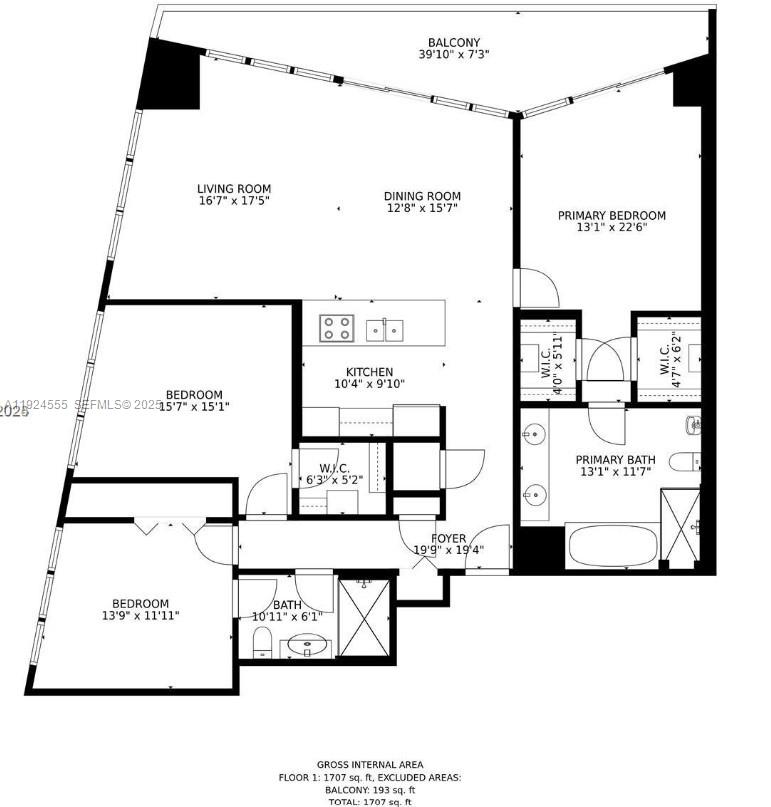 Miami, Florida, 33131, United States, 3 Bedrooms Bedrooms, ,2 BathroomsBathrooms,Residential,For Sale,2001657