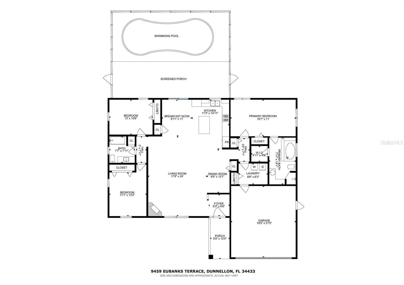 DUNNELLON, Florida, 34433, United States, 3 Bedrooms Bedrooms, ,2 BathroomsBathrooms,Residential,For Sale,1919933