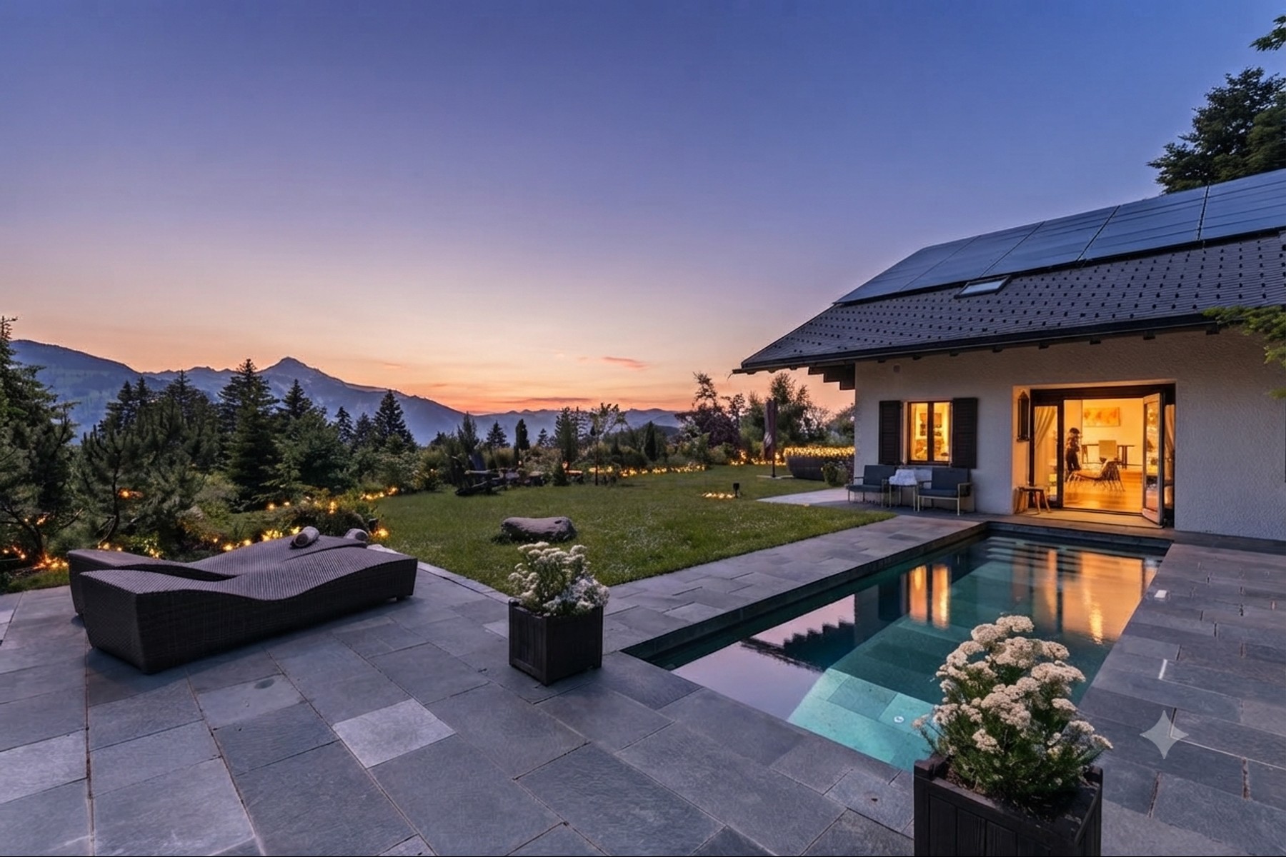  Spacious chalet with heated pool and breathtaking views of the Alps - 物件實景