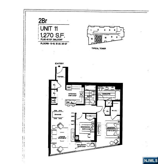 Jersey City, New Jersey, 07310, United States, 2 Bedrooms Bedrooms, ,2 BathroomsBathrooms,Residential,For Sale,1940399