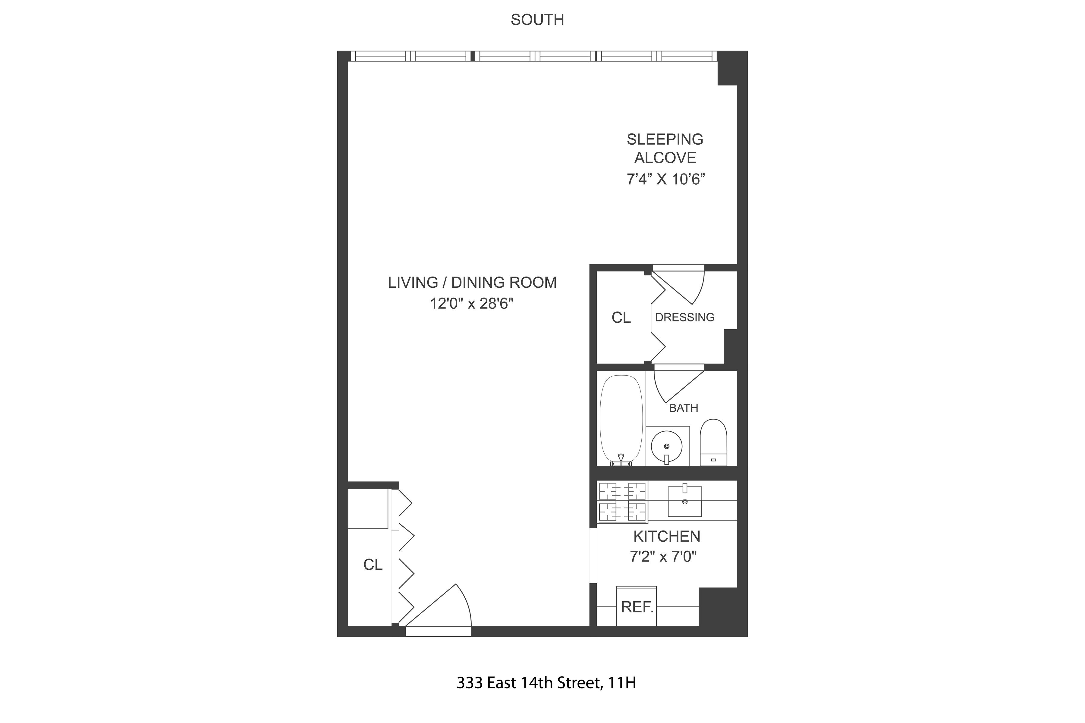  High Floor Sun-Filled Alcove Studio - 物件實景
