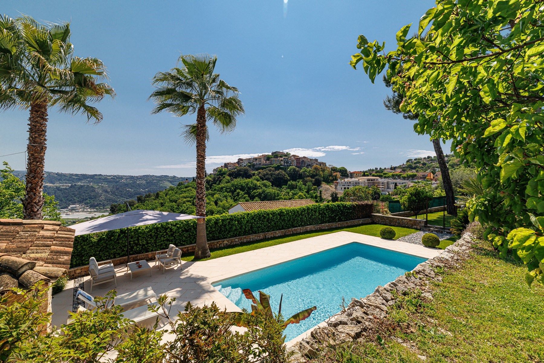  Gattières Provençal villa with panoramic views, pool and olive grove near Nice - 物件實景