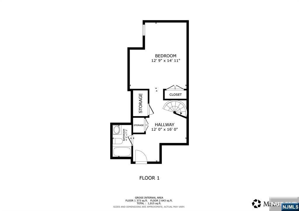 Jersey City, New Jersey, 07302, United States, 1 Bedroom Bedrooms, ,2 BathroomsBathrooms,Residential,For Sale,1950964