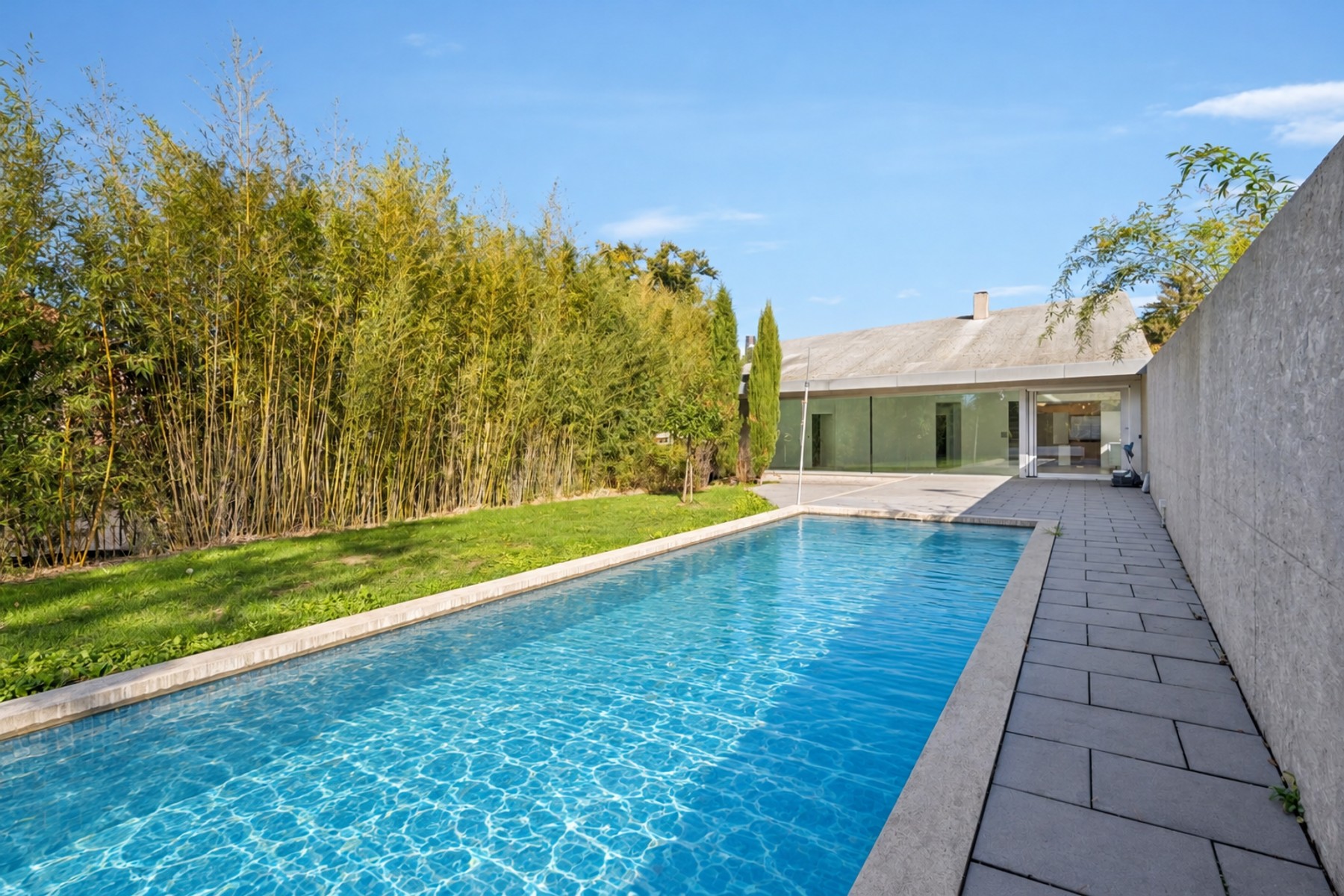  Contemporary architect-designed villa with a pool in Mont-sur-Lausanne - 物件實景