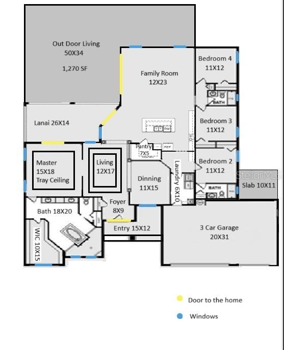 Lakeland, Florida, 33813, United States, 4 Bedrooms Bedrooms, ,3 BathroomsBathrooms,Residential,For Sale,1828296