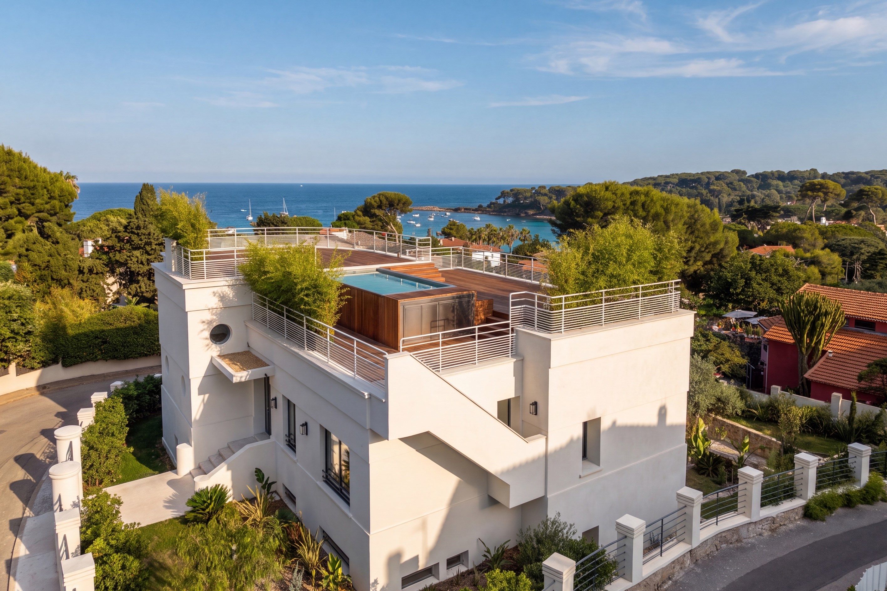  La Garoupe: 255 sq m Art Deco Villa with Rooftop Pool - 物件實景