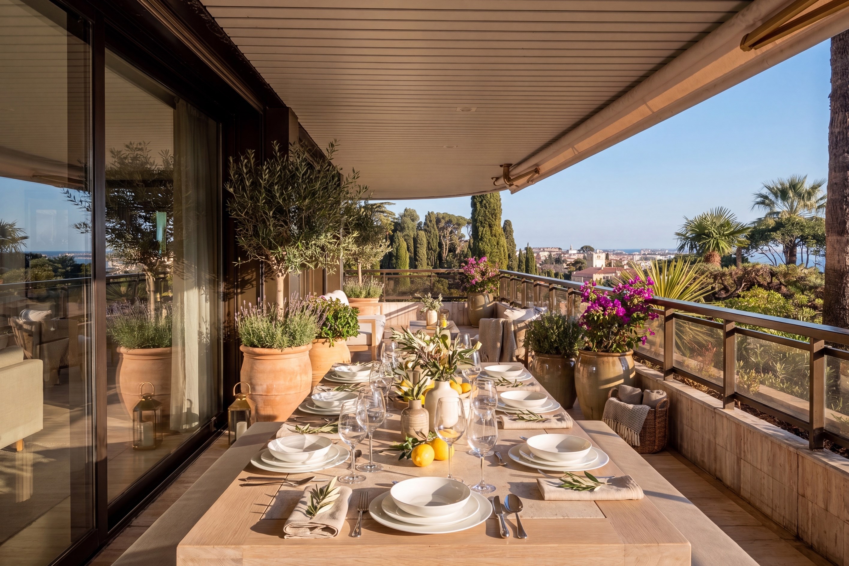  Cannes Croix des Gardes luxury duplex apartment with sea view and private garden - 物件實景