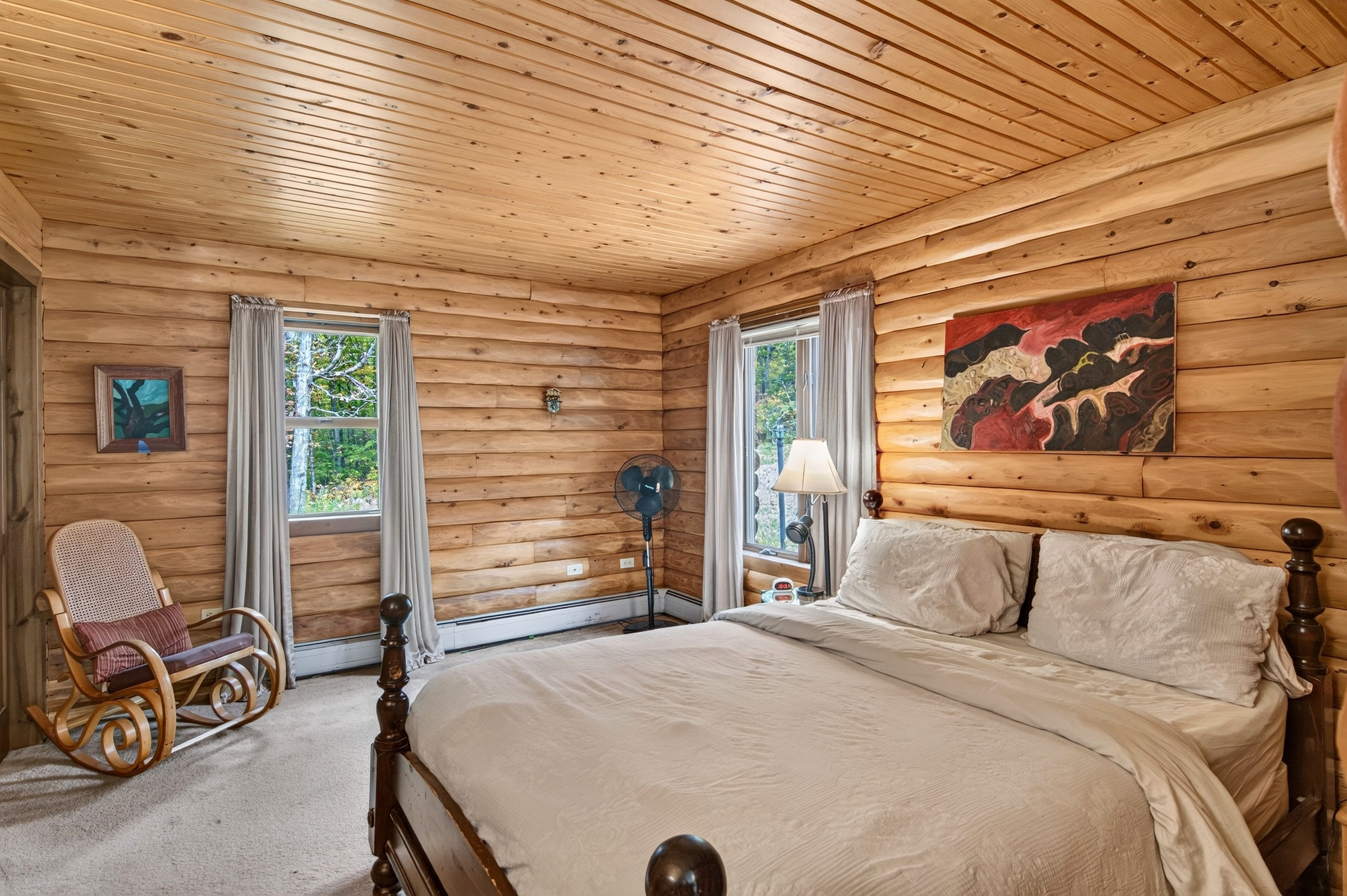  10-Acre Log Contemporary Near Jacob