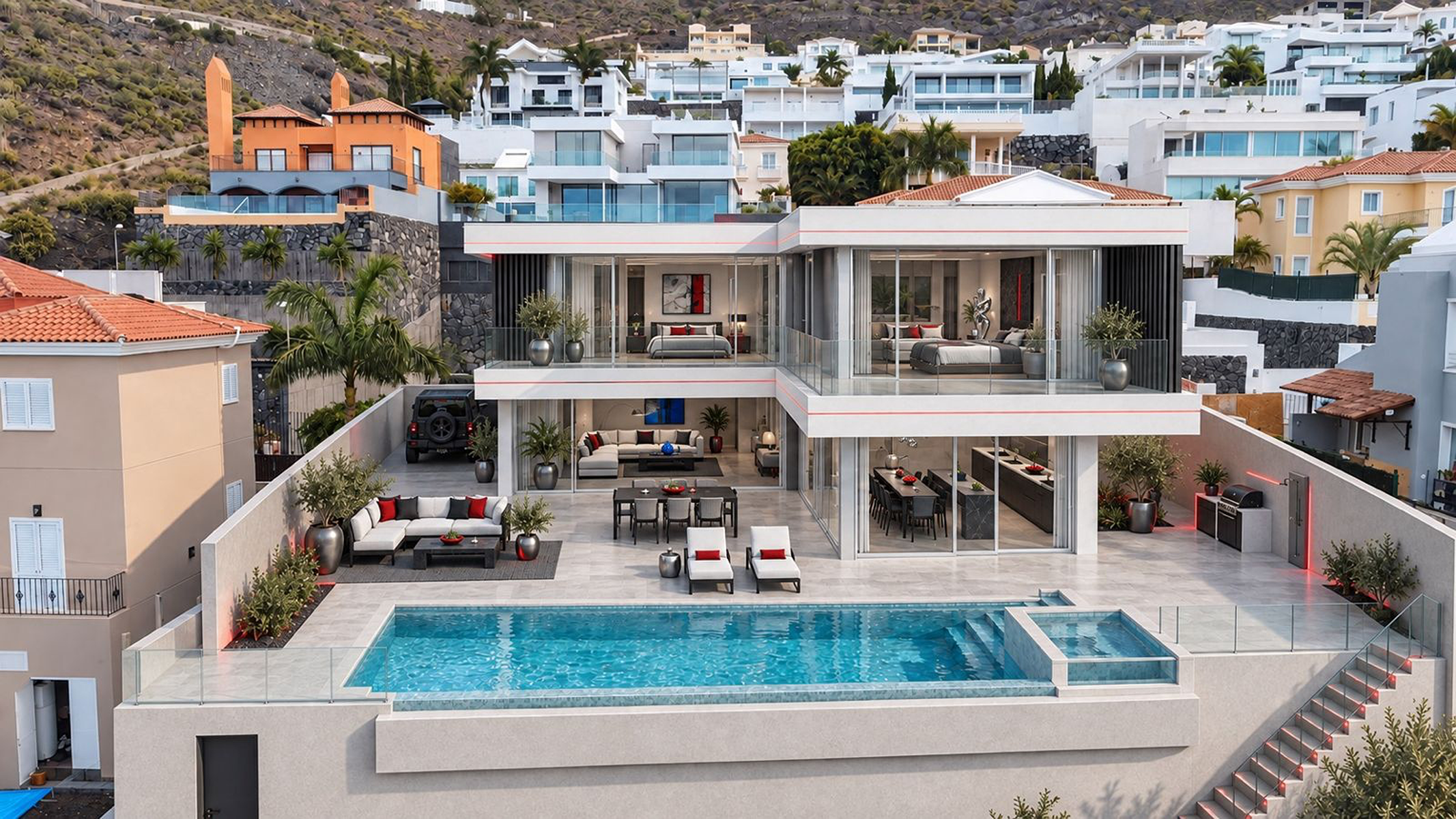  Modern Villa Under Construction in Roque del Conde, Tenerife - 物件實景
