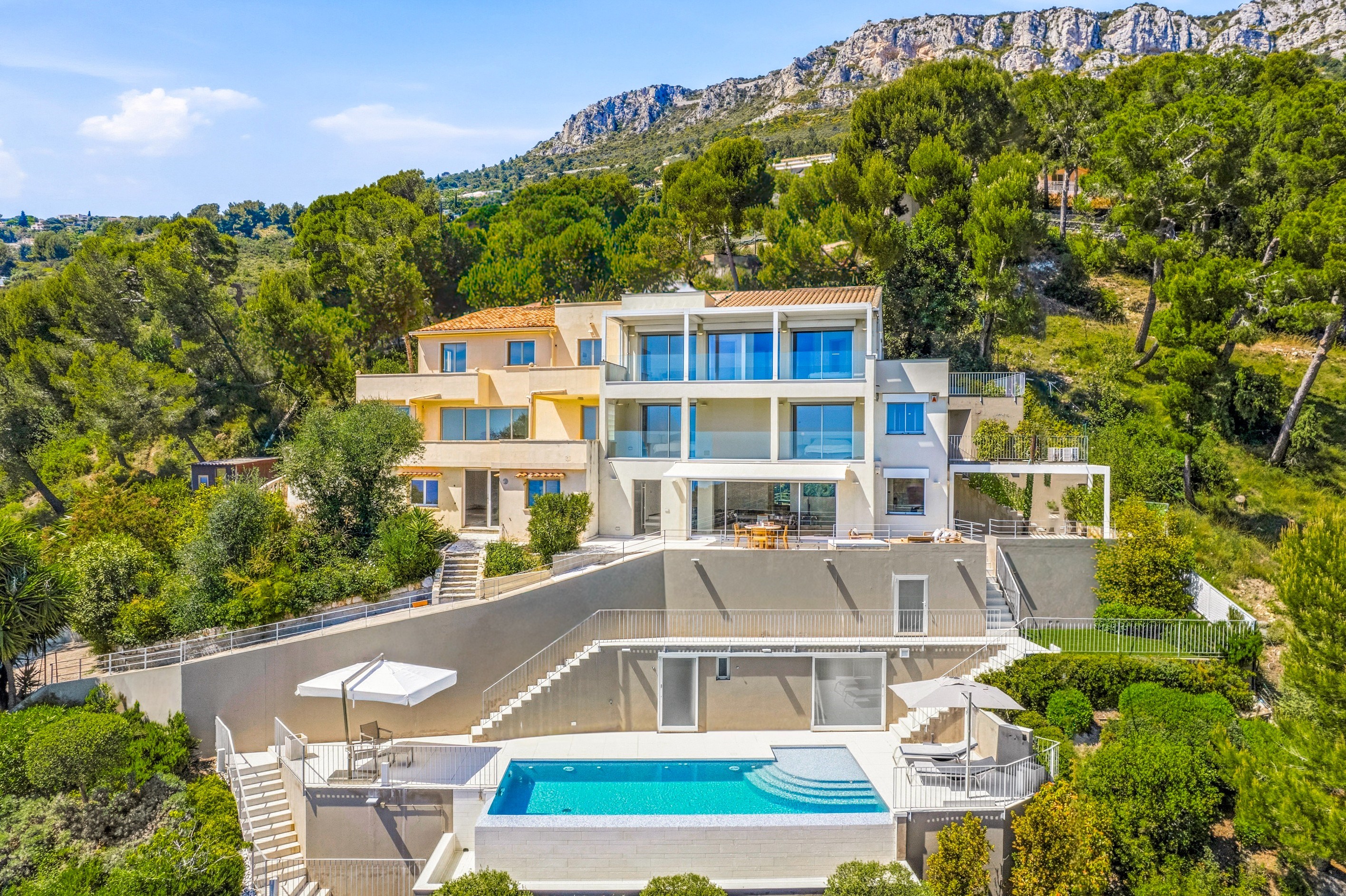  Property near Monaco, two villas for sale, approved 430 sqm project, pool, sea … - 物件實景