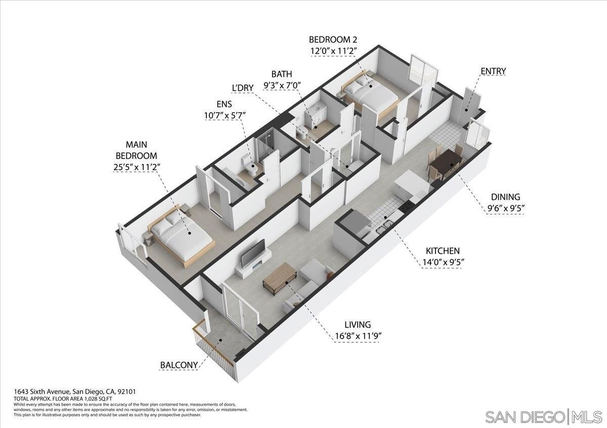 1643 6Th Ave 208, San Diego, California, 92101, United States, 2 Bedrooms Bedrooms, ,2 BathroomsBathrooms,Residential,For Sale,1643 6Th Ave 208,1673339