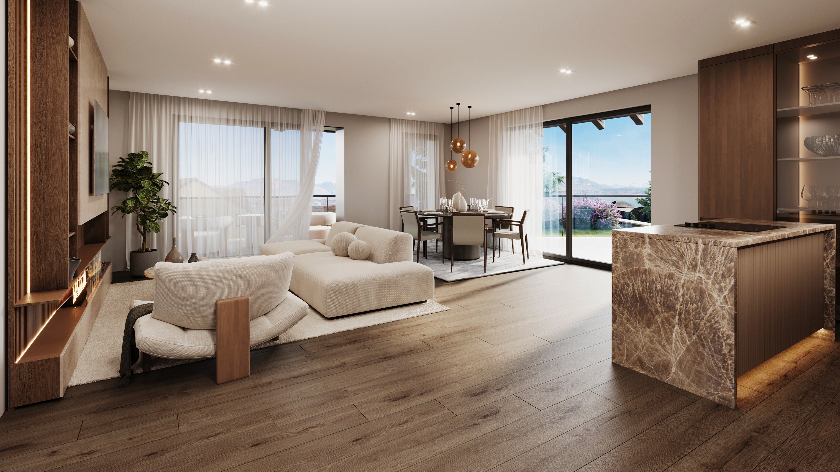  Contemporary apartment with terrace and balcony close to Lake Bourget - 物件實景