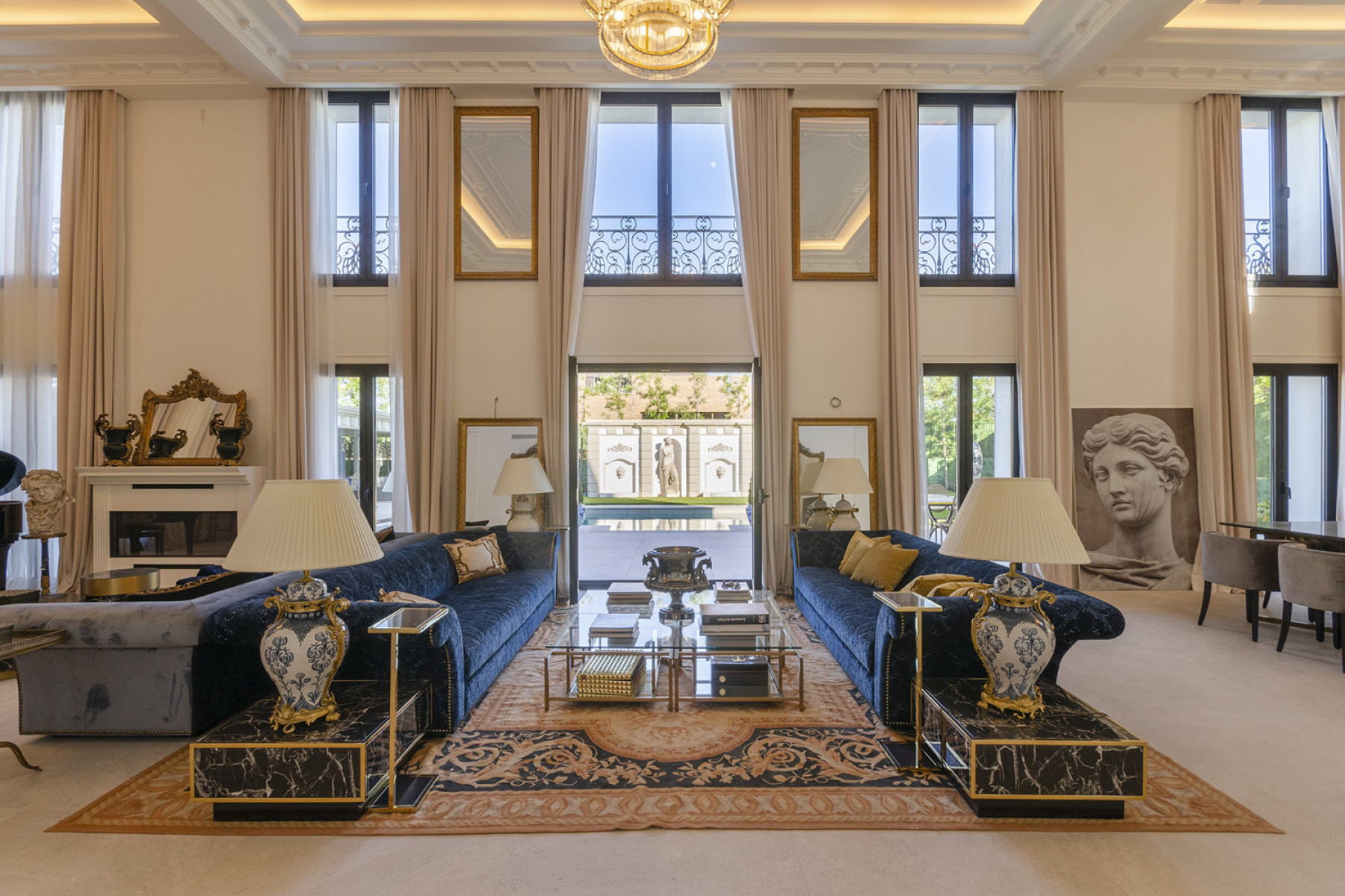 Newly built French style palace in Pedralbes 