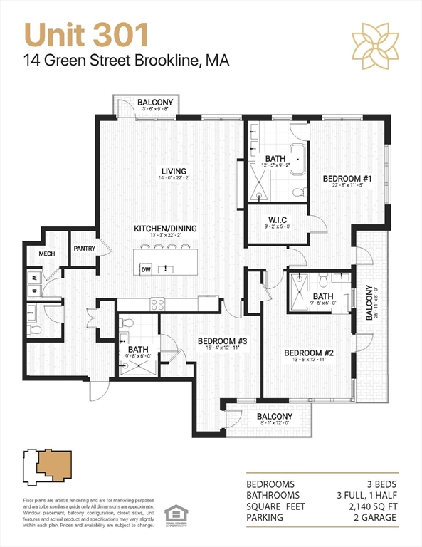 Brookline, Massachusetts, 02446, United States, 3 Bedrooms Bedrooms, ,4 BathroomsBathrooms,Residential,For Sale,1915733