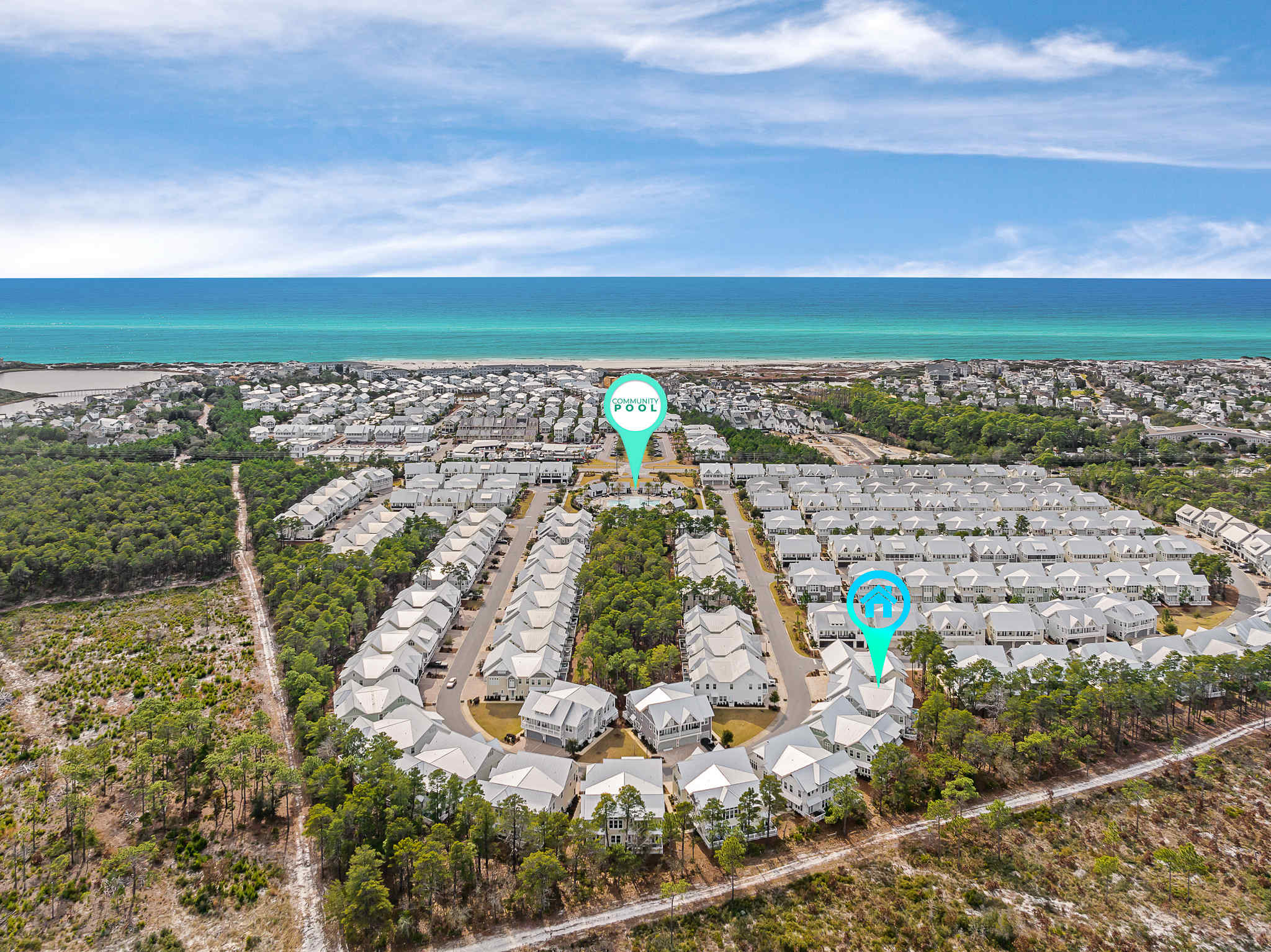  Private Preserve-Backed Townhouse With Garage and Golf Cart in 30A Community - 物件實景