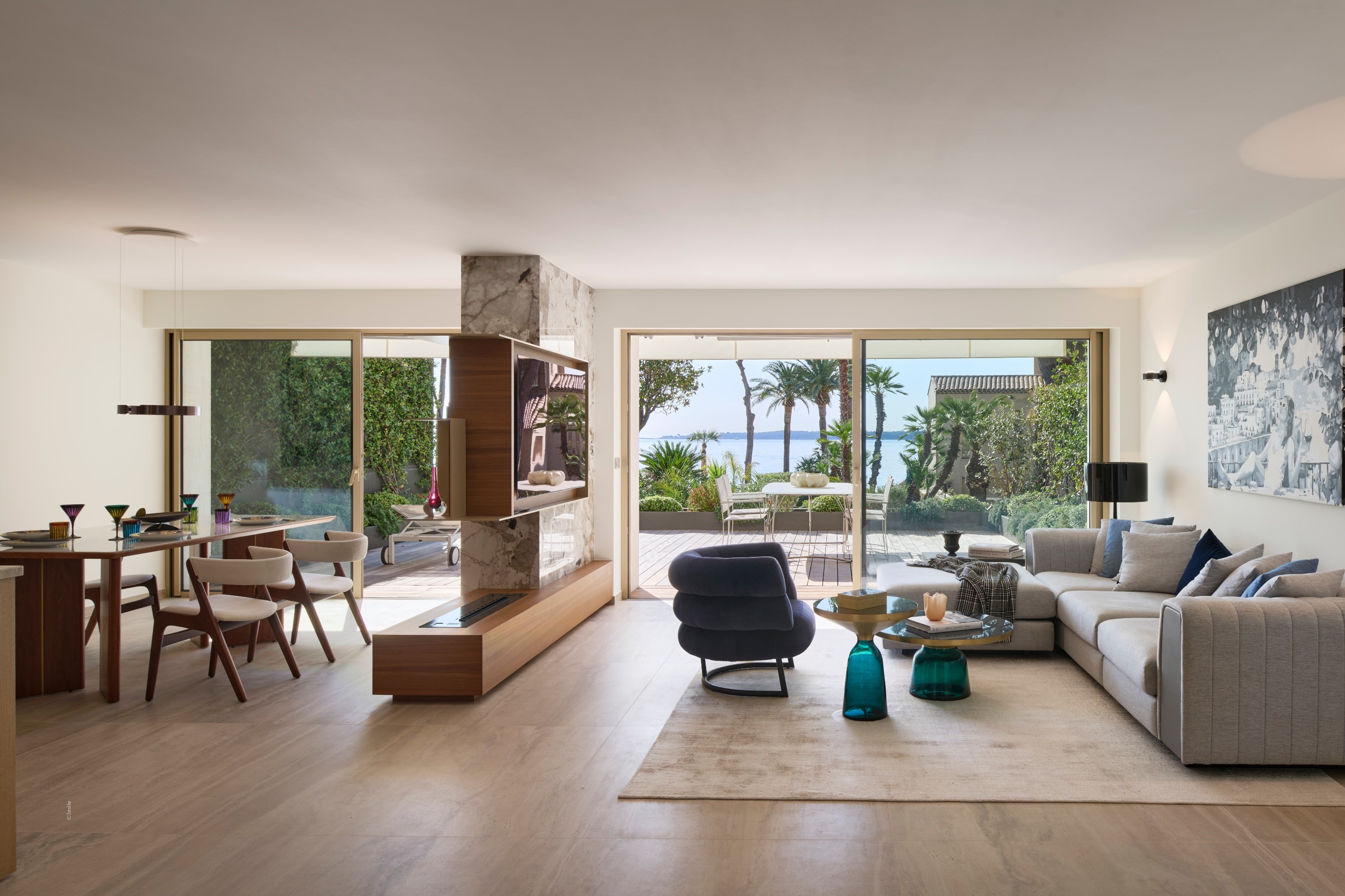 Cannes Palm Beach seafront apartment with large terrace and direct beach access - 物件實景