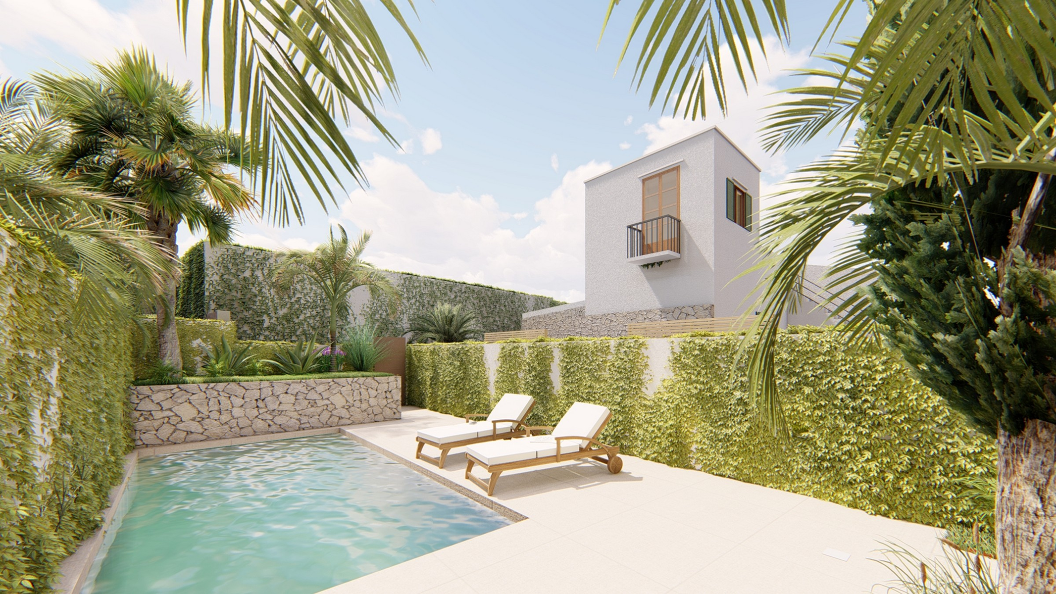  Semi-detached house with pool, garden, and terrace by the sea in Es Castell - 物件實景