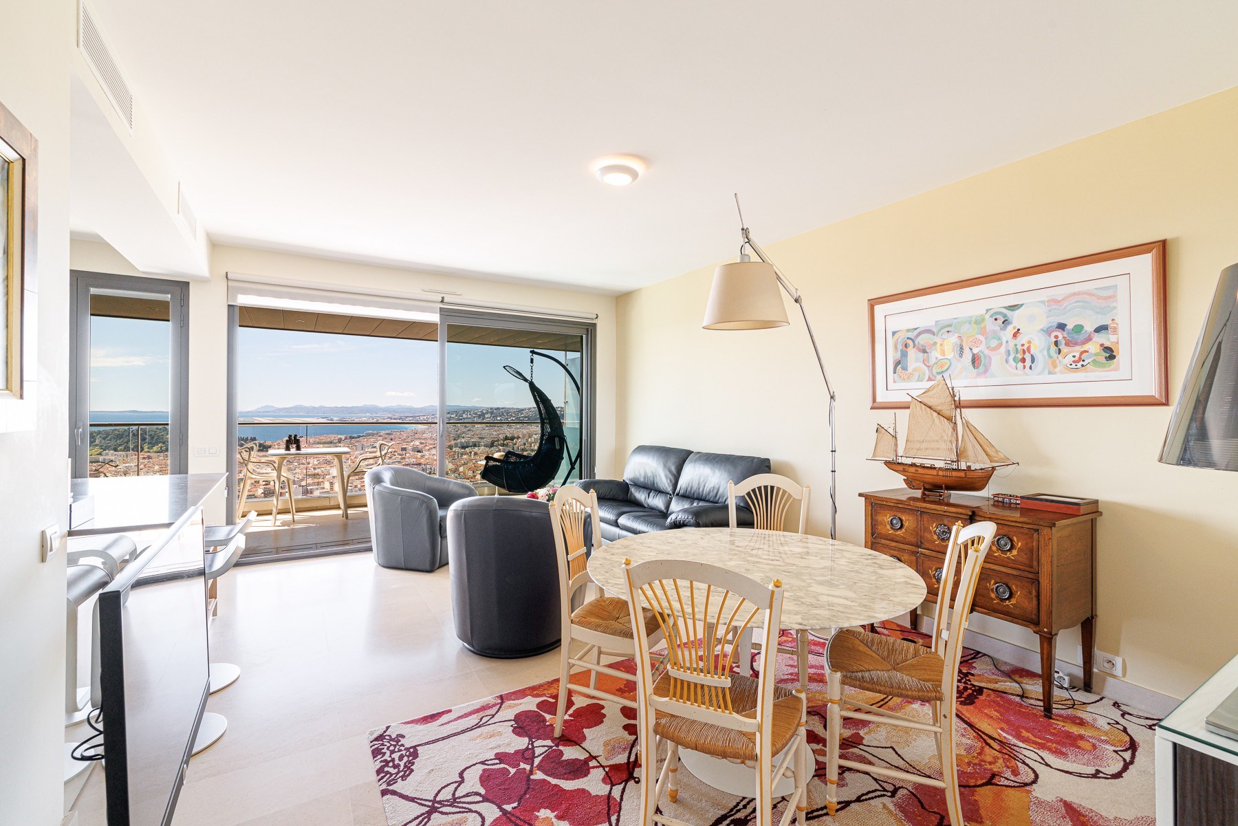  Nice sea view apartment panoramic terrace residence with pool 4 rooms French Ri… - 物件實景
