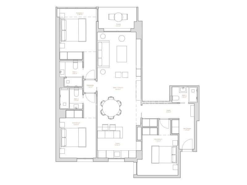 Madrid, Comunidad de Madrid, ES, 3 Bedrooms Bedrooms, ,3 BathroomsBathrooms,Residential,For Sale,1987630