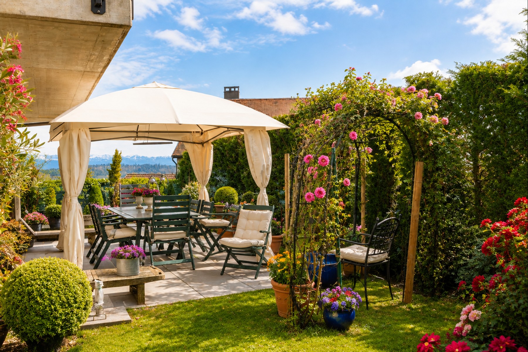  NEARLY NEW APARTMENT, GARDEN AND TERRACE WITH VIEWS OF THE LAKE AND THE ALPS - 物件實景