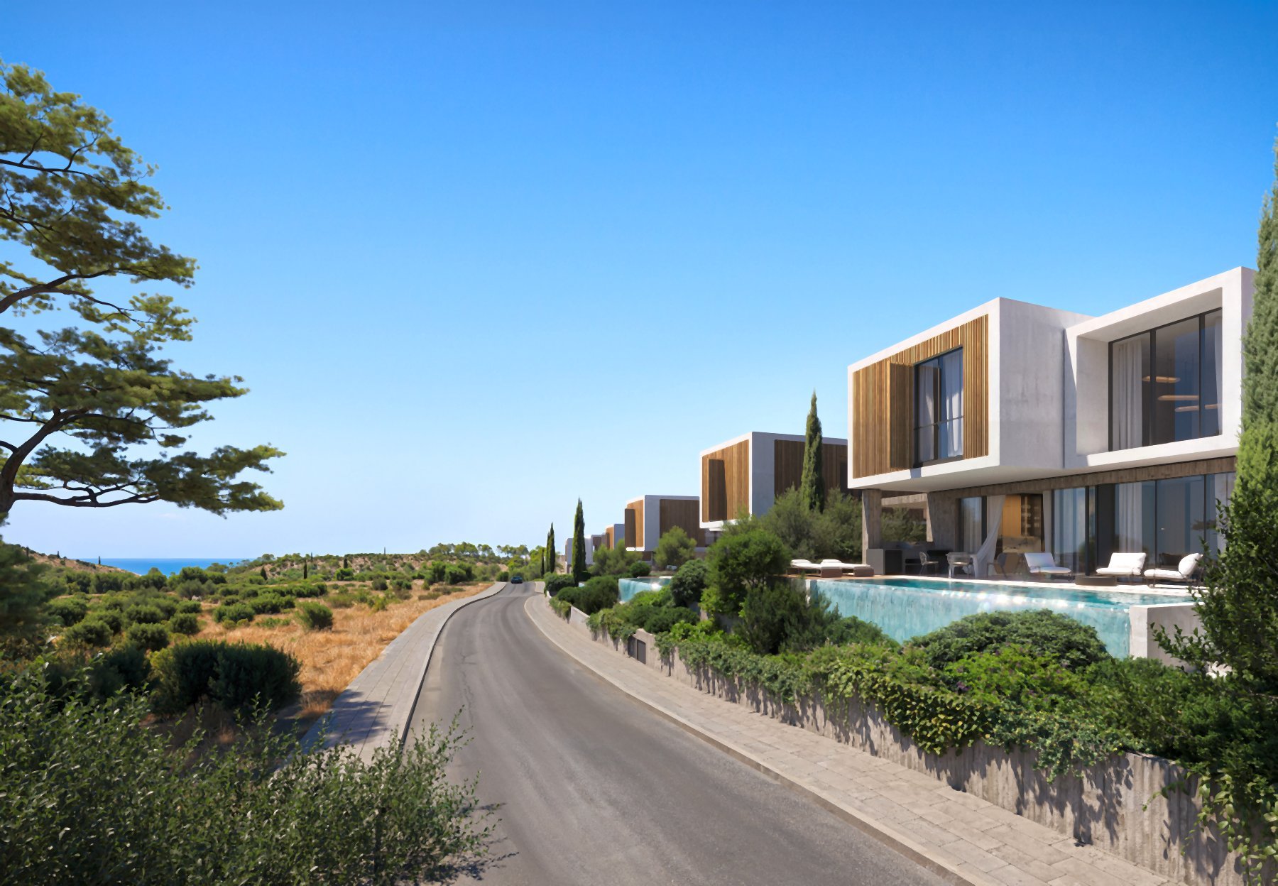 Three-Bedroom Villa with Pool in the Hills of Agios Tychonas, Limassol - 物件實景