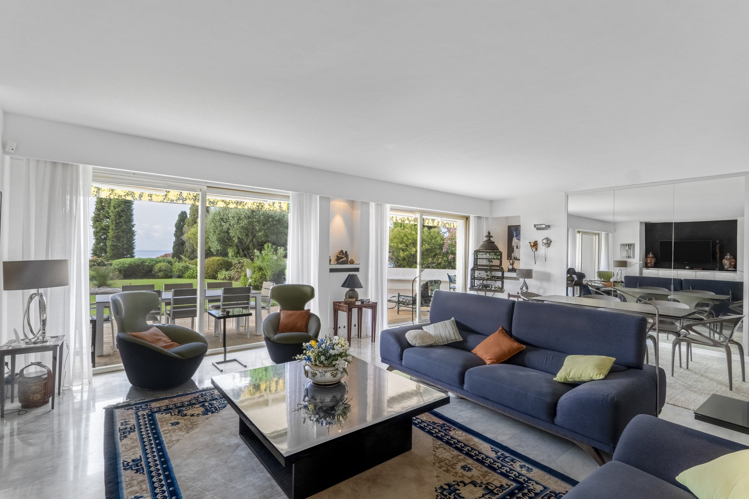  Cannes Croix des Gardes, luxury garden apartment for sale, sea views, private g… - 物件實景